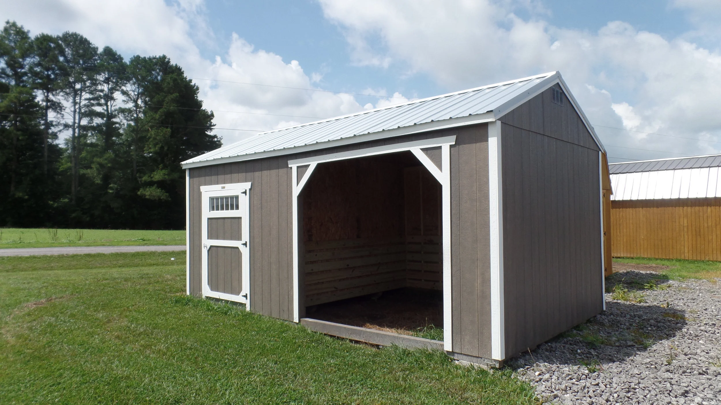 12' x 20' Single Stall Animal Shelter with an 8' Tack Room!