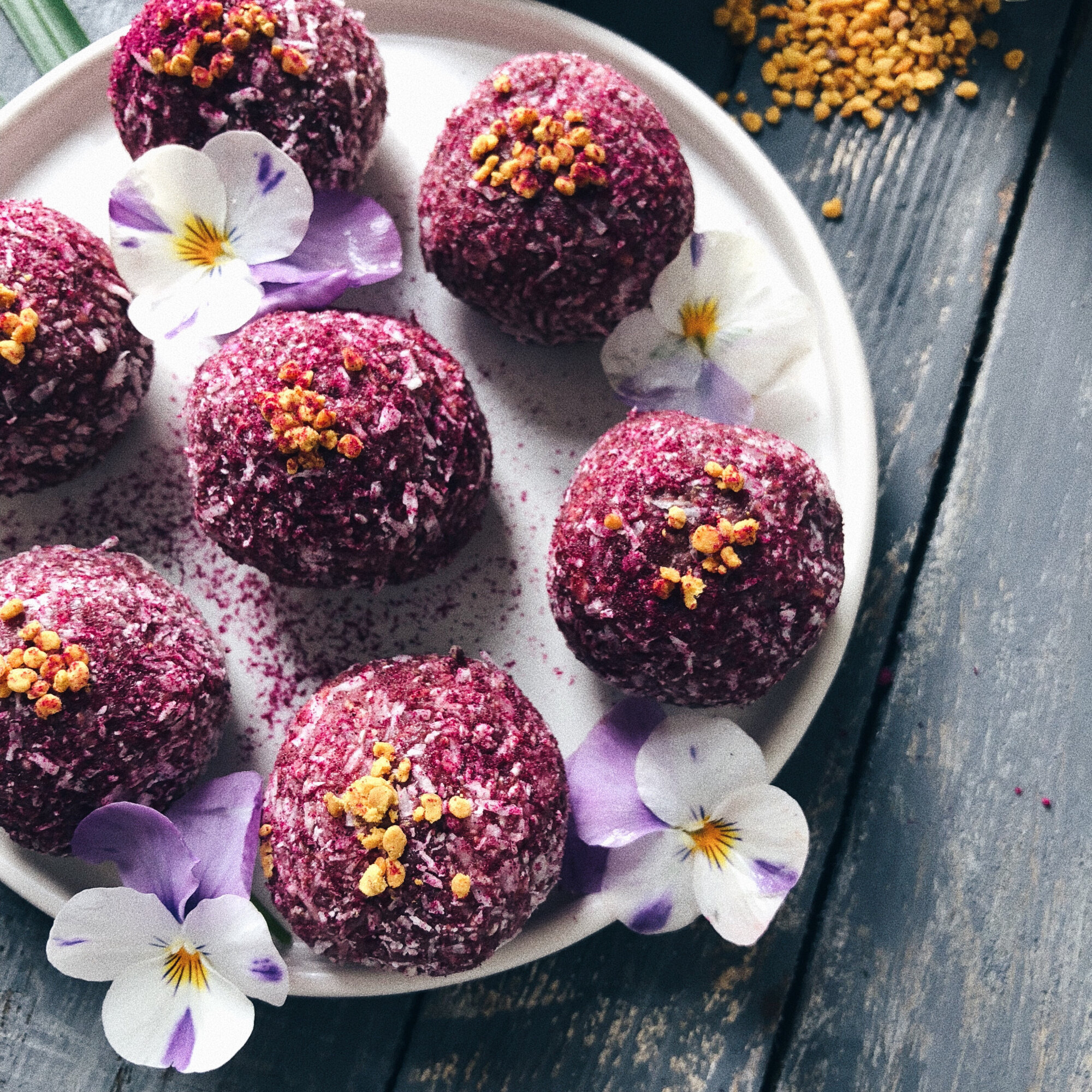 Pink Pitaya Protein Balls 