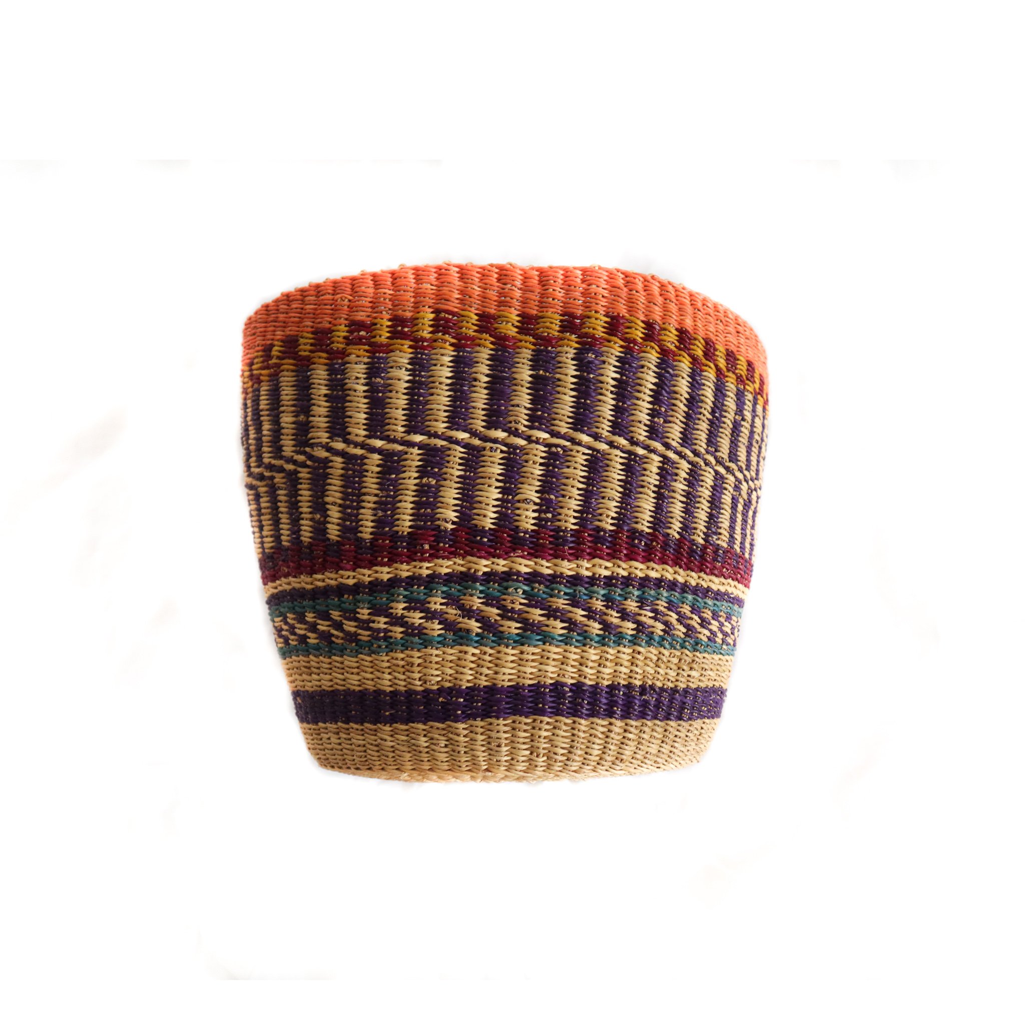 Bolga Multi-use Basket - Multi Orange