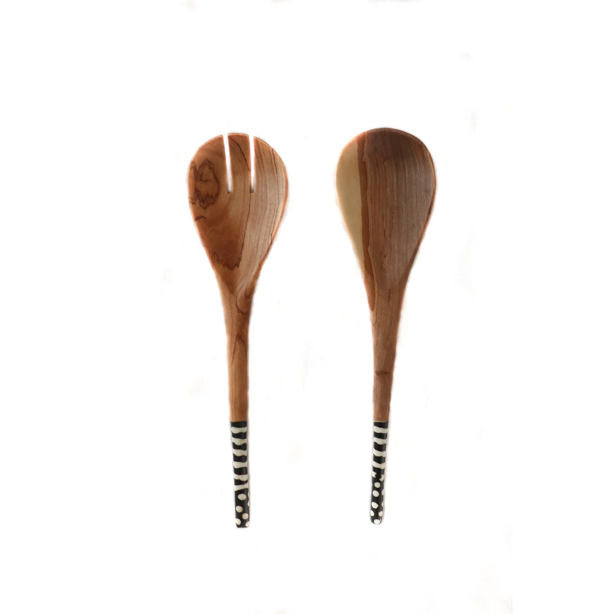 Salad Servers with Batik Bone Print - Tema
