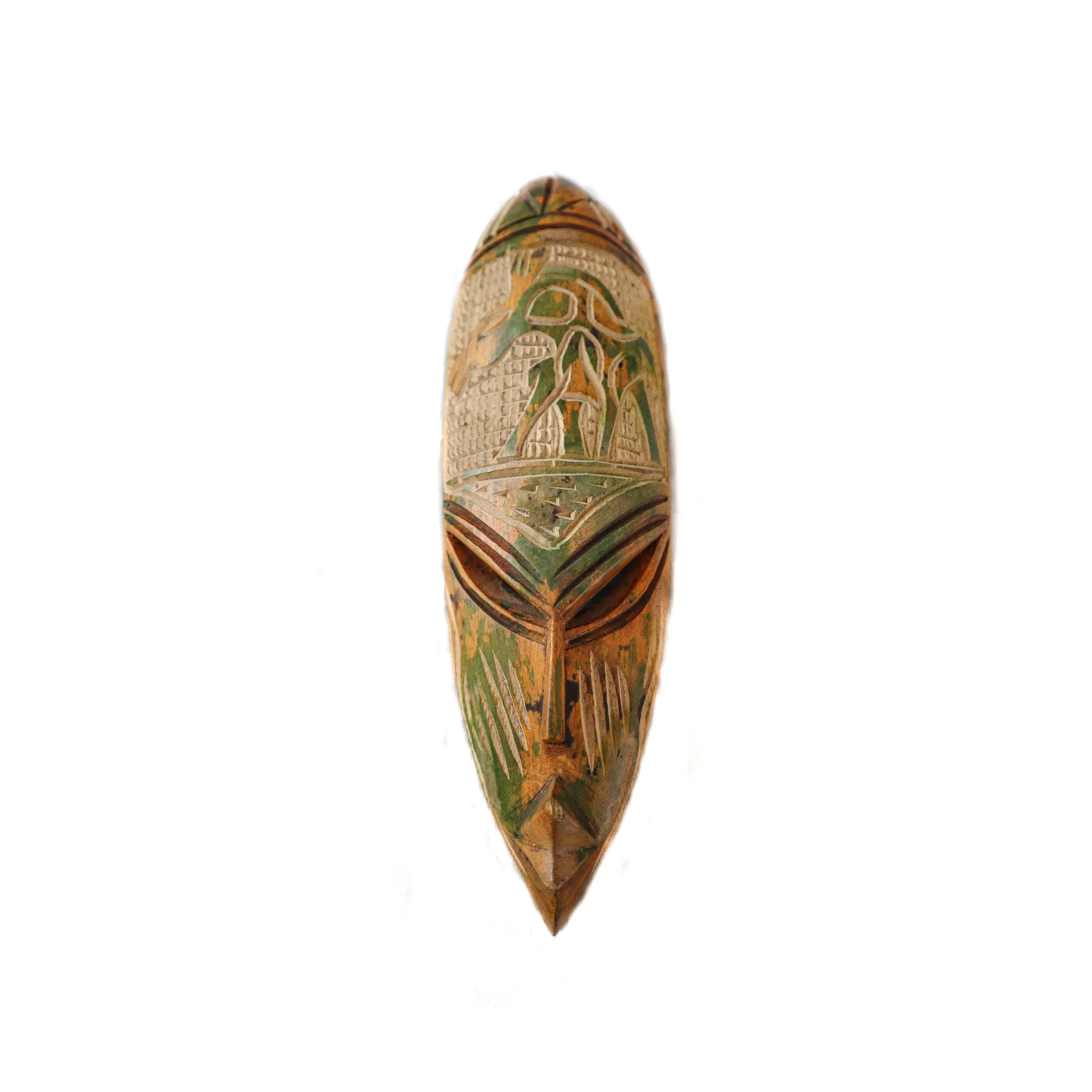 Hand Carved African Wall Mask  - Giraffe