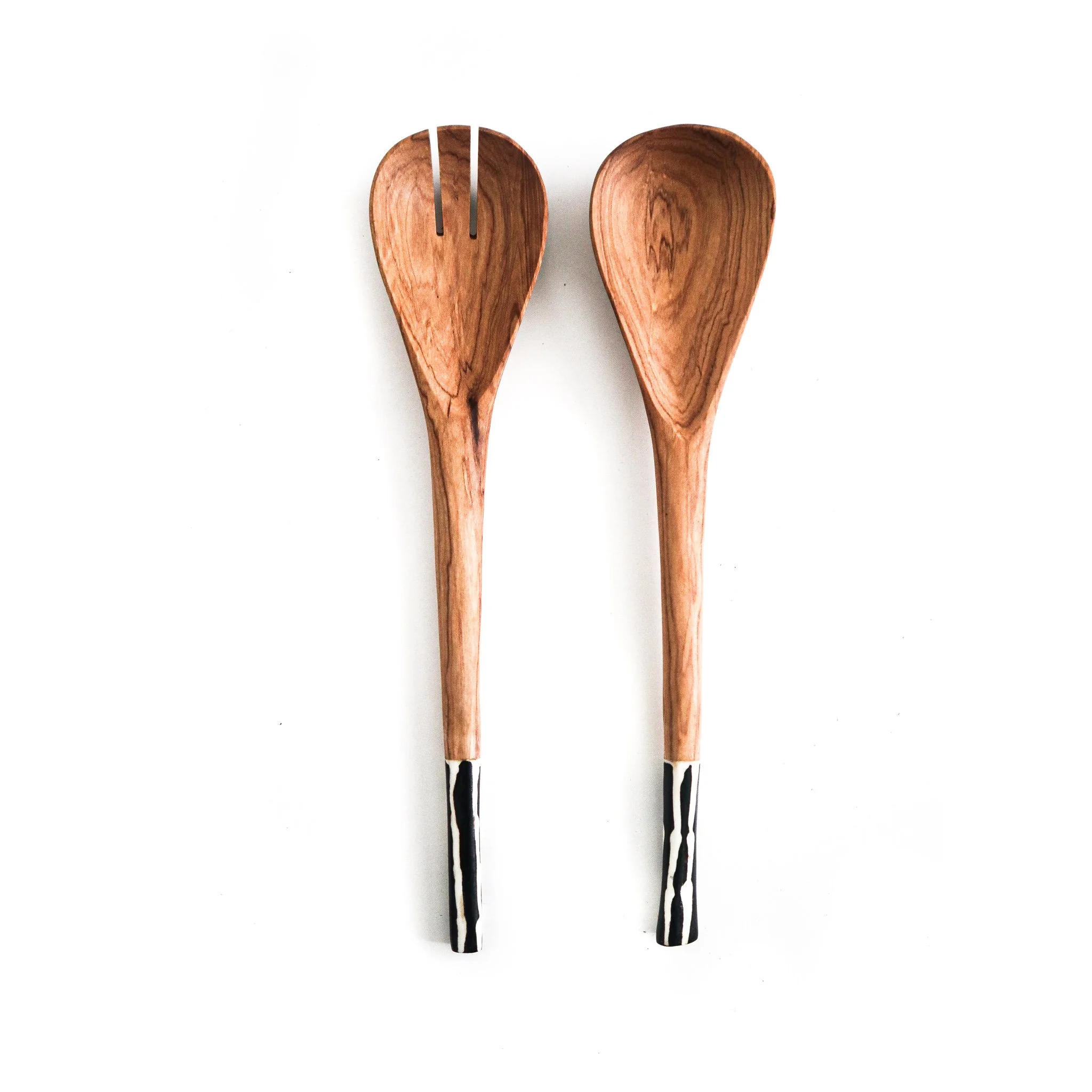 Salad Servers with Batik Bone Print - Agogo