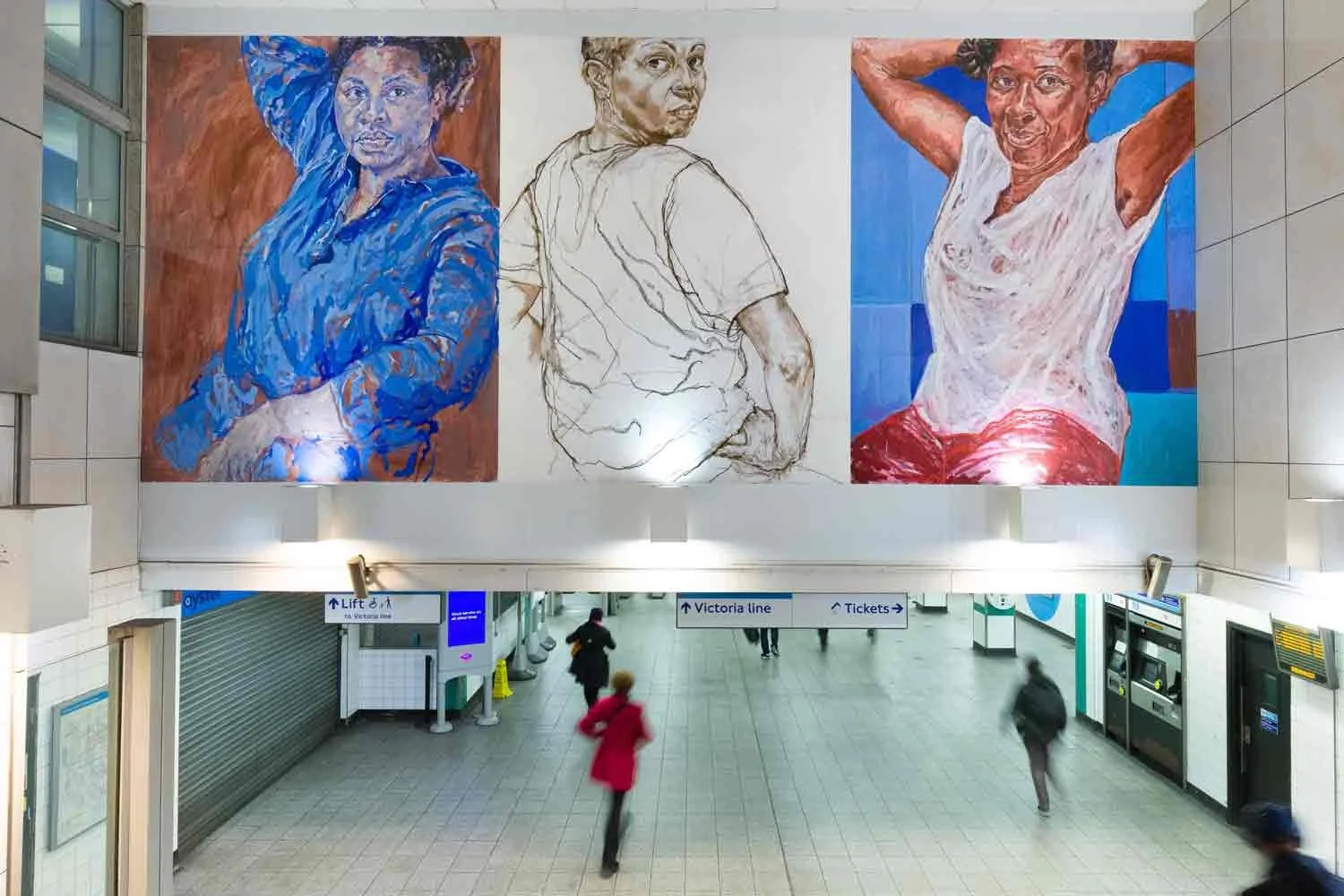 New mural by Turner Prize nominee Claudette Johnson launches at Brixton Tube Station