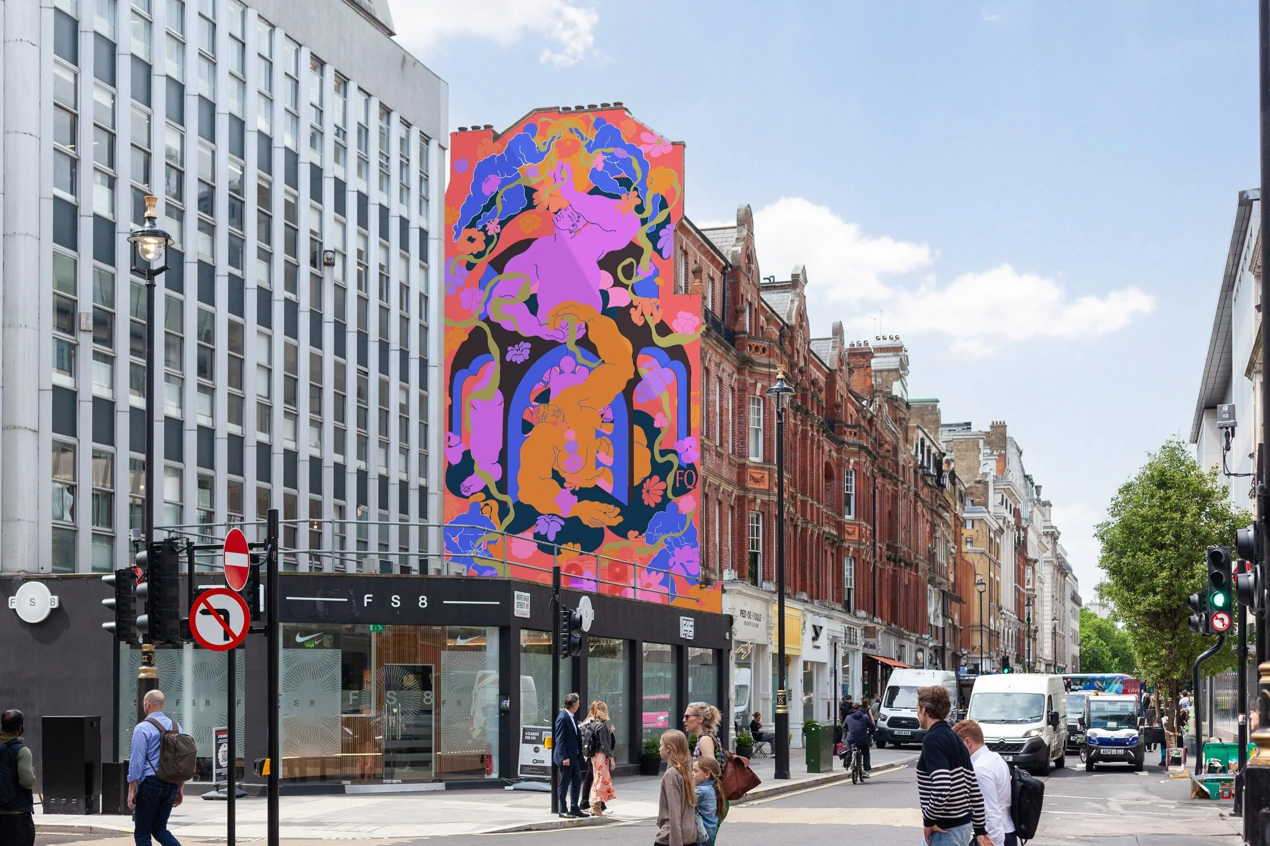 A new mural in Fitzrovia pays tribute to the women who shaped the neighbourhood