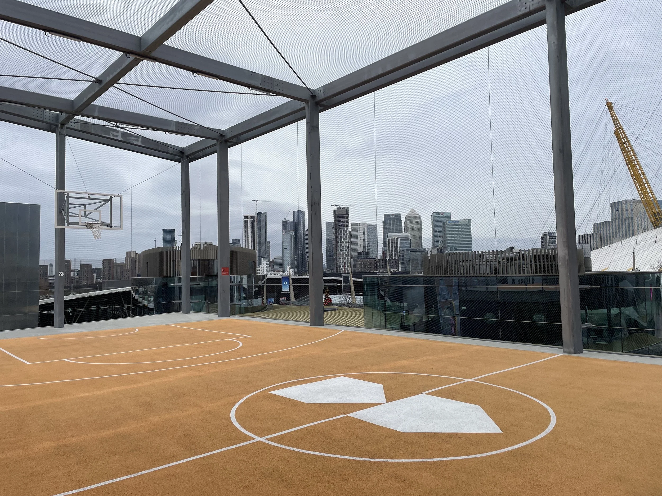 London’s first rooftop basketball court has been unveiled in Greenwich