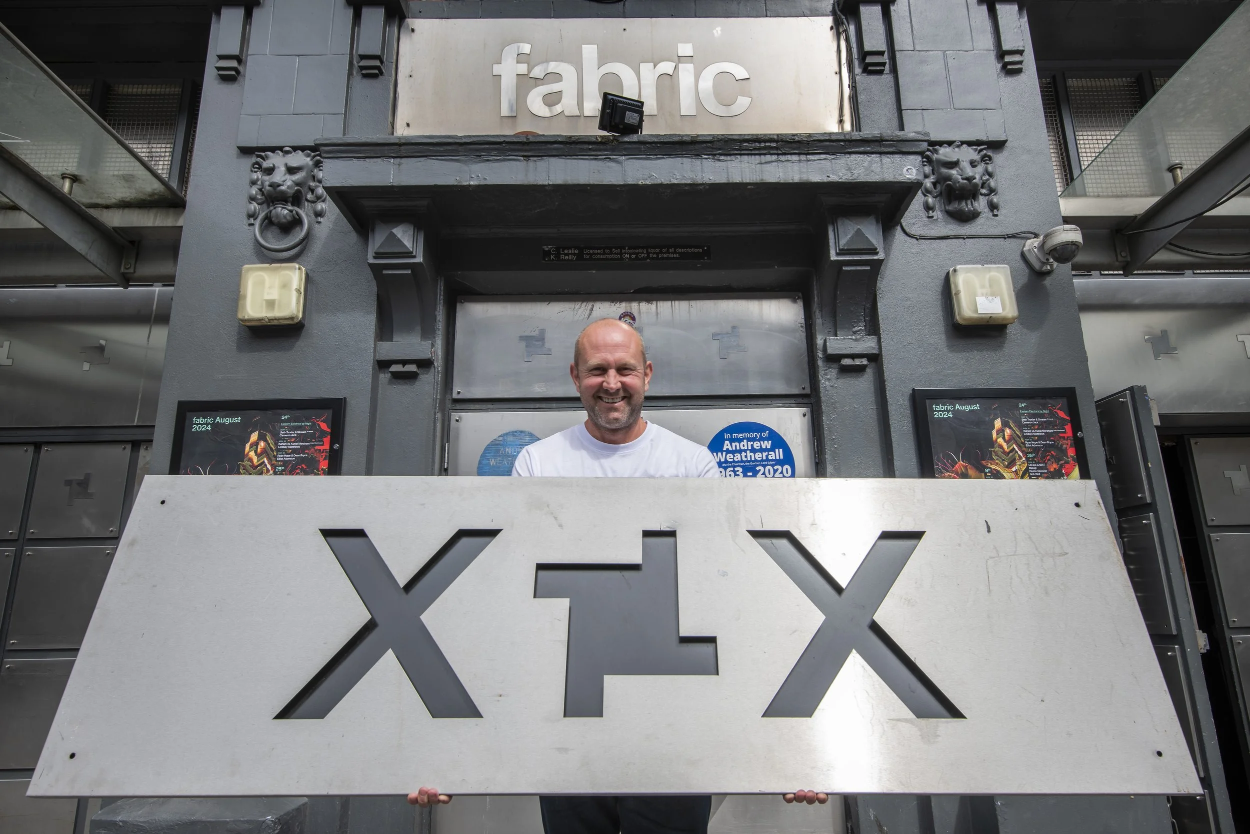 Fabric sign set for display in new London Museum