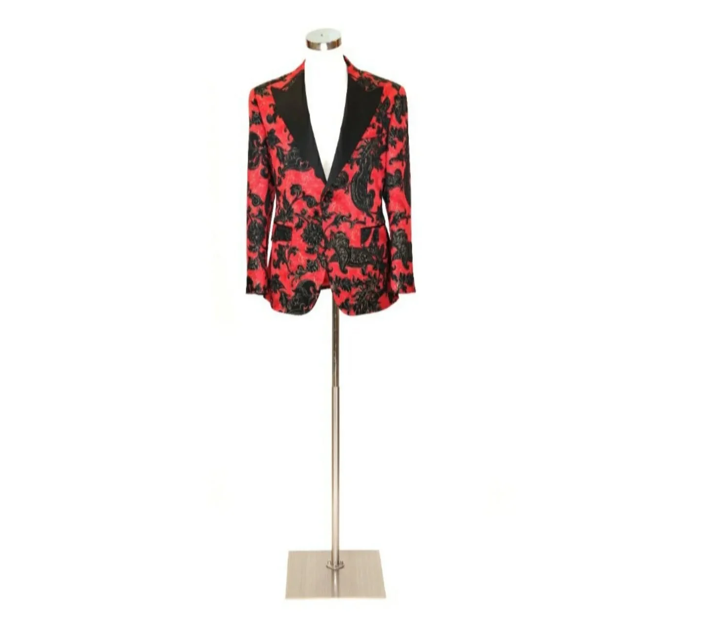 Red & black tuxedo jacket by JMC