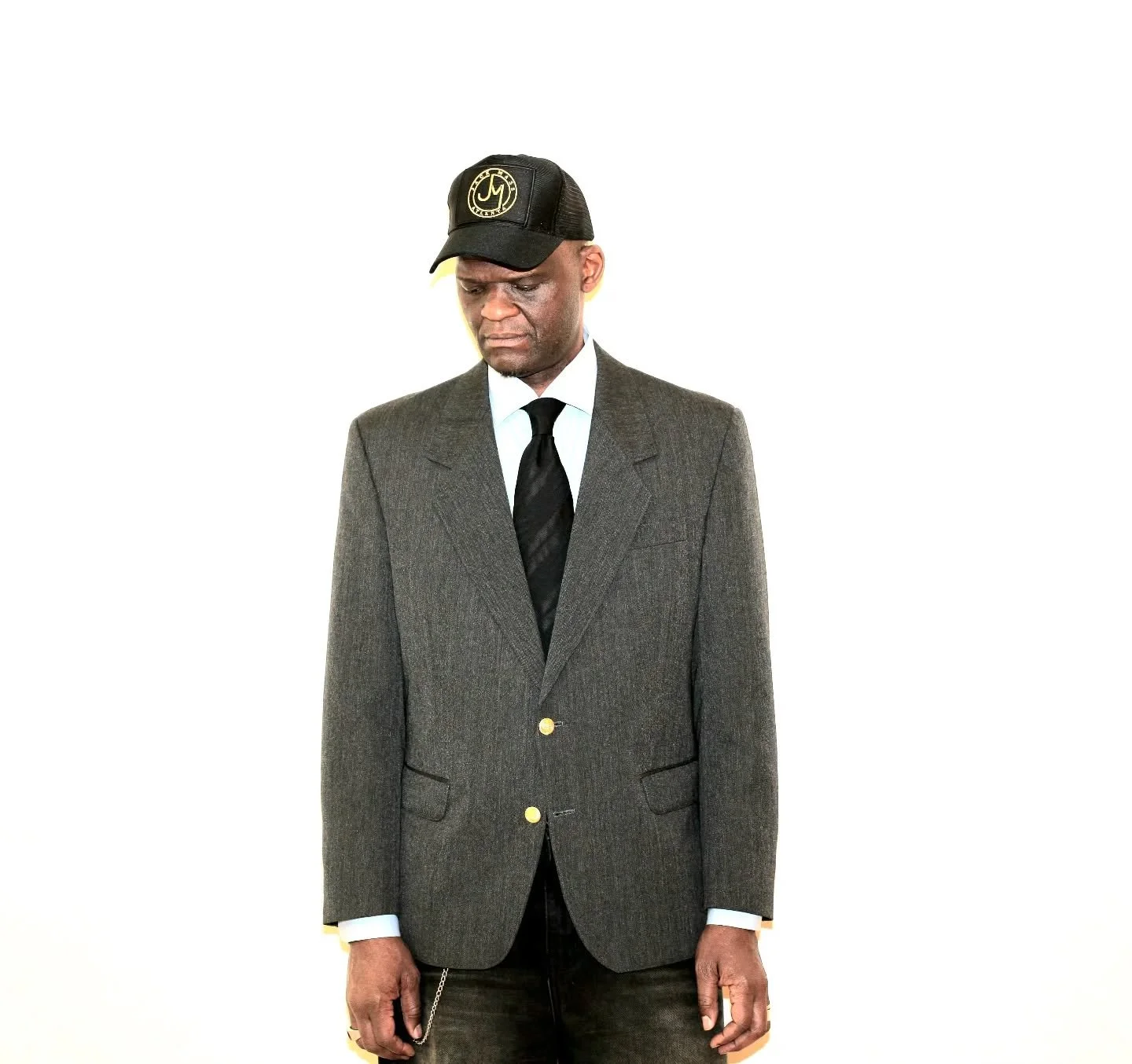 Black trucker hat by JMC