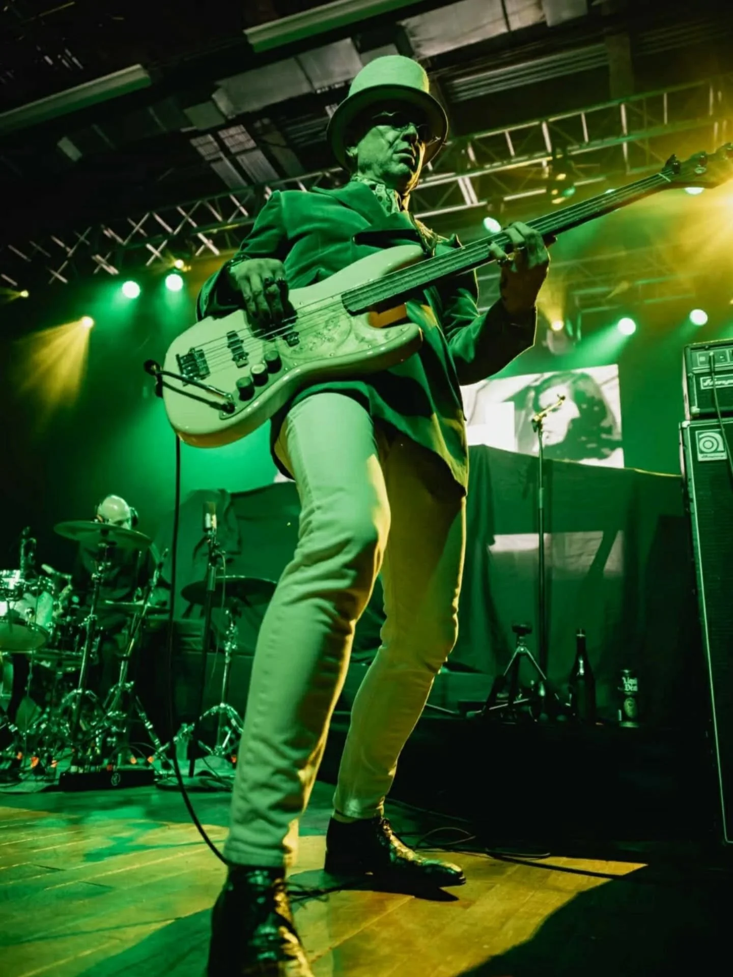 Double breasted green velvet blazer by JMC