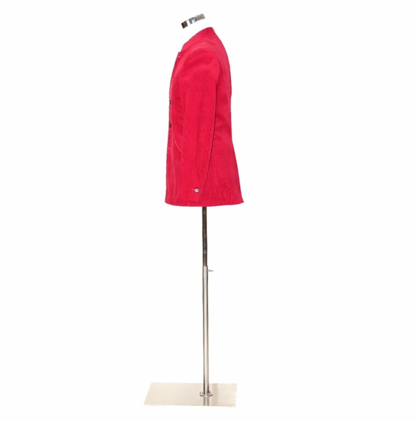 Red corduroy banded collar jacket by JMC