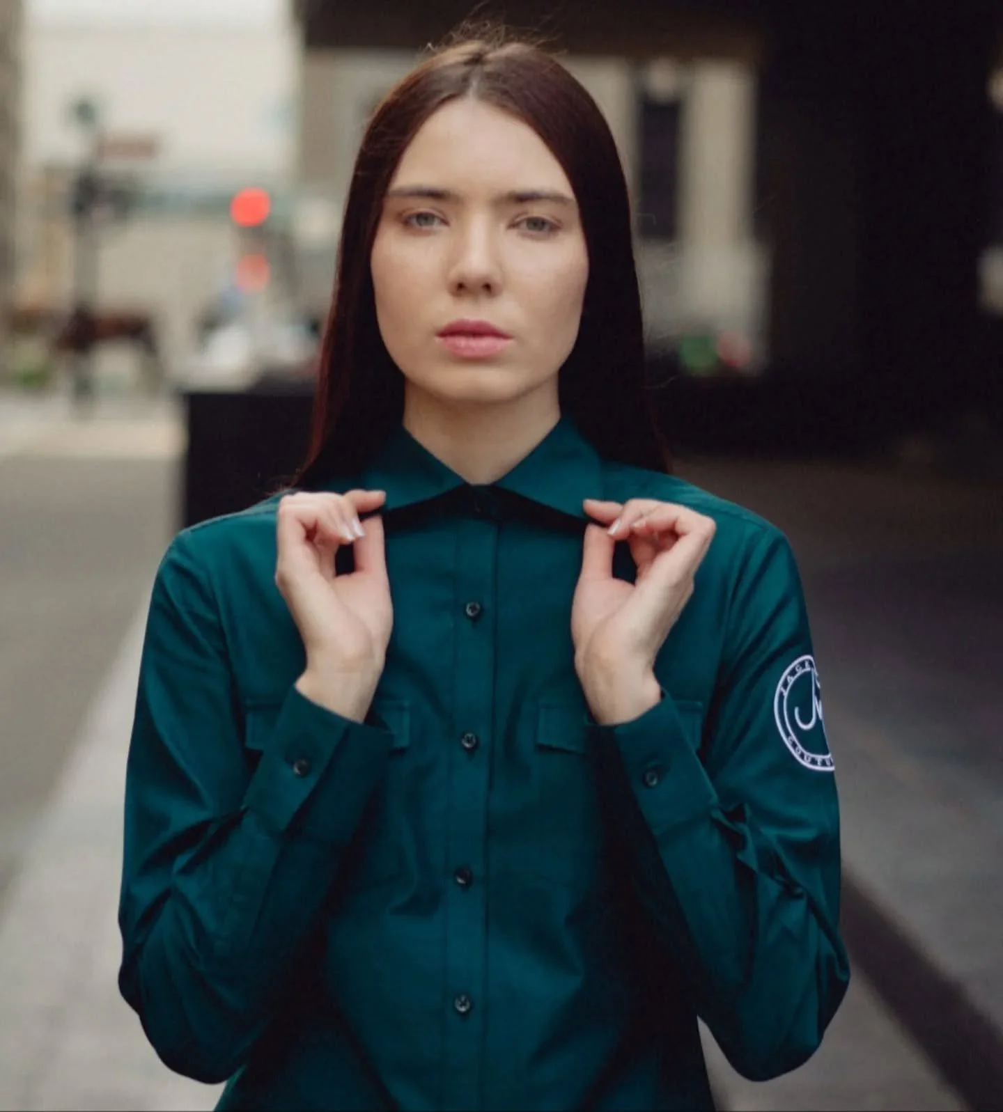 Green military style shirt by JMC