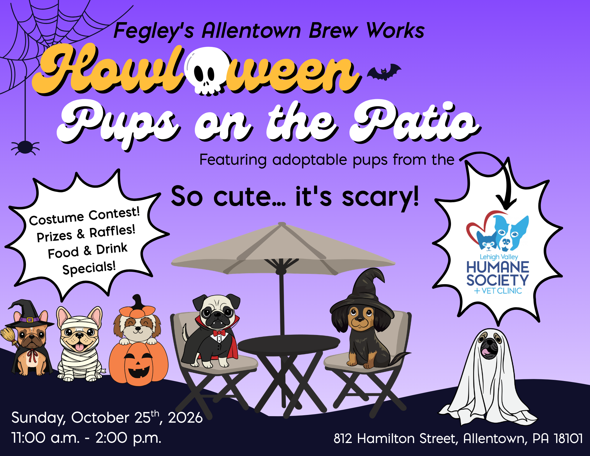 Howloween Pups on the Patio!