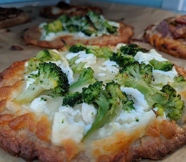 Broccoli Ricotta White Pizza, BBQ Pulled Pork Pizza, Pepperoni or Meat Lover's Pizza. We've got some &quot;Take 'n Bake&quot; frozen pizzas, too! So put your feet up, we've got lunch covered!
.
#glutenfree #alwaysglutenfree #glutenfreepizza #glutenfr