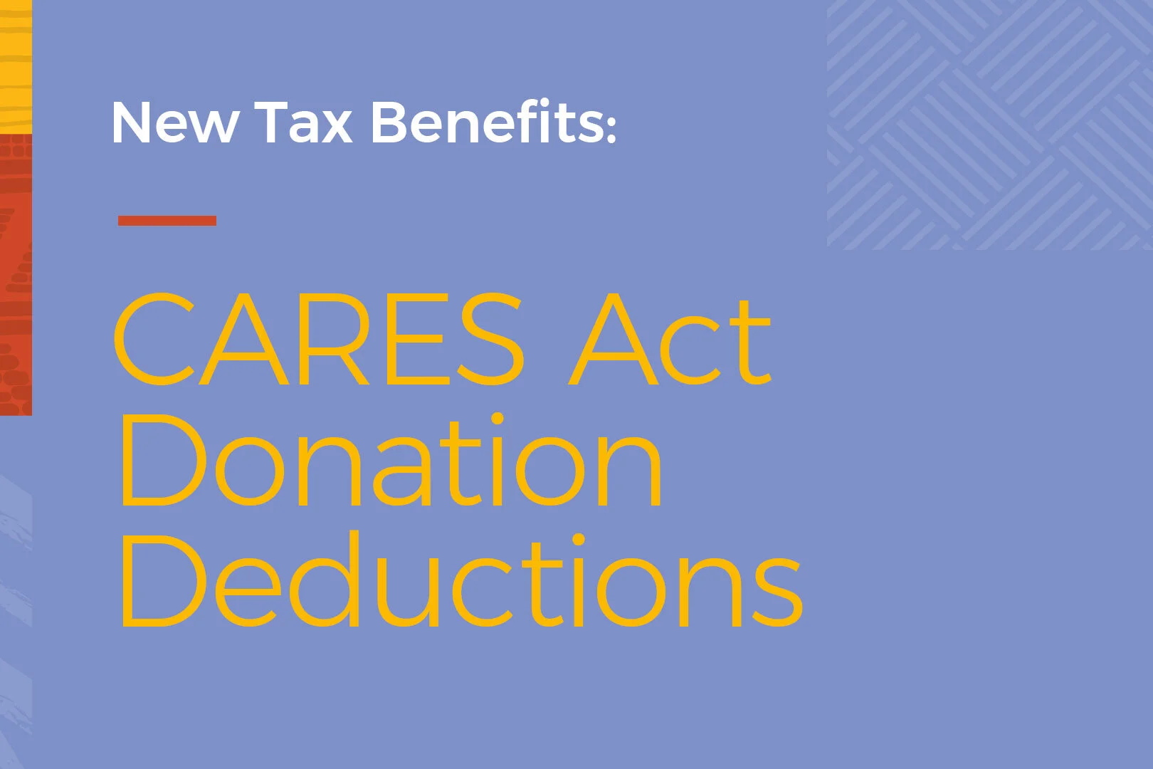 New Tax Benefits CARES Act Donation Deductions — Africa New Day