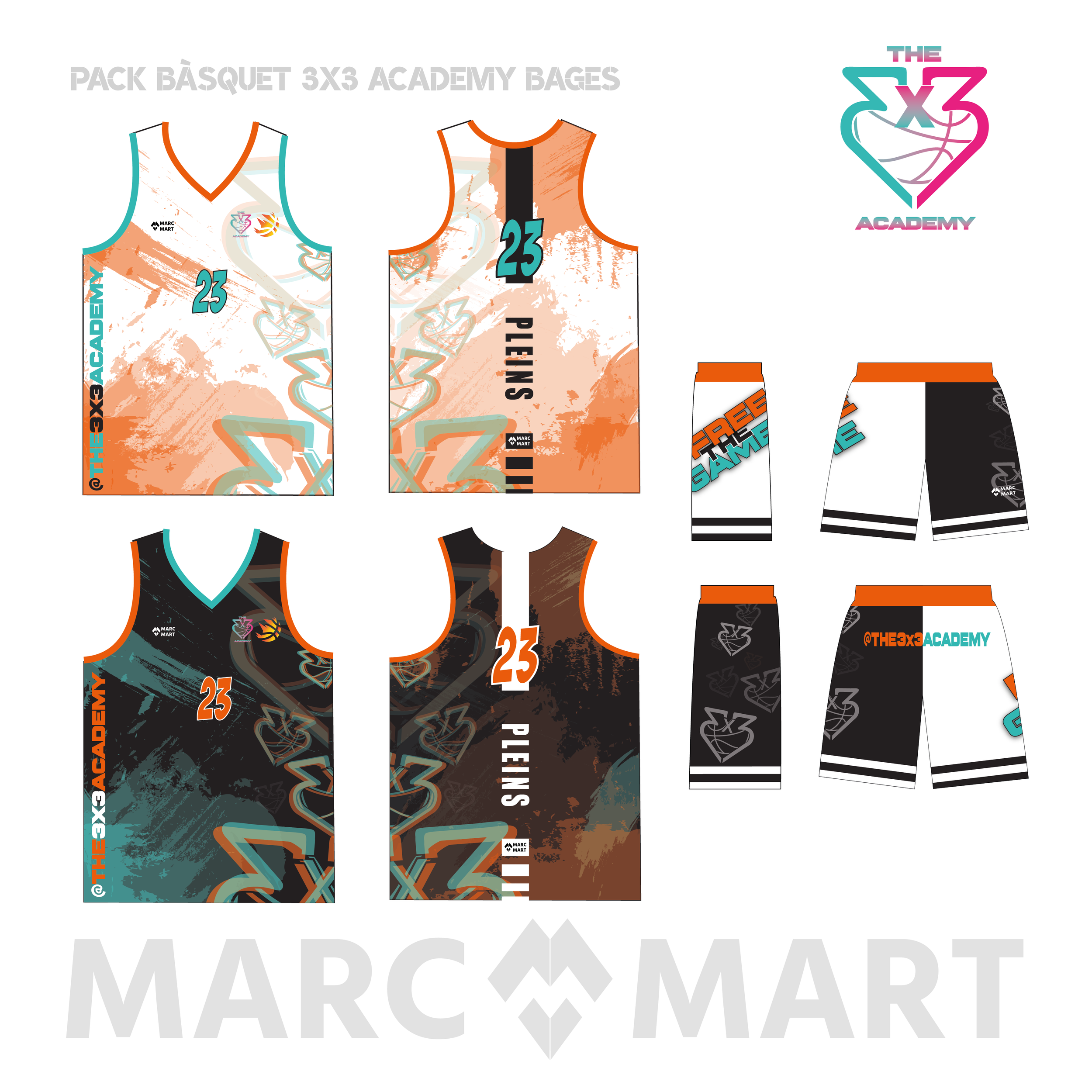 PACK 3X3 ACADEMY BAGES