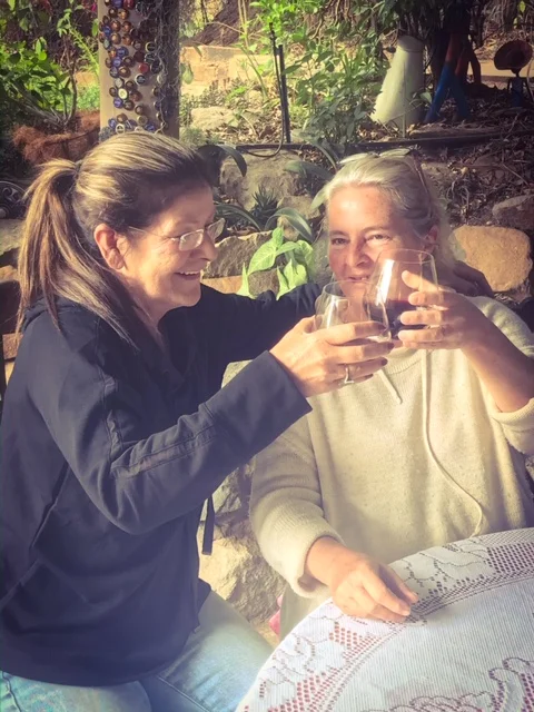 Good Friends And A Glass of Wine