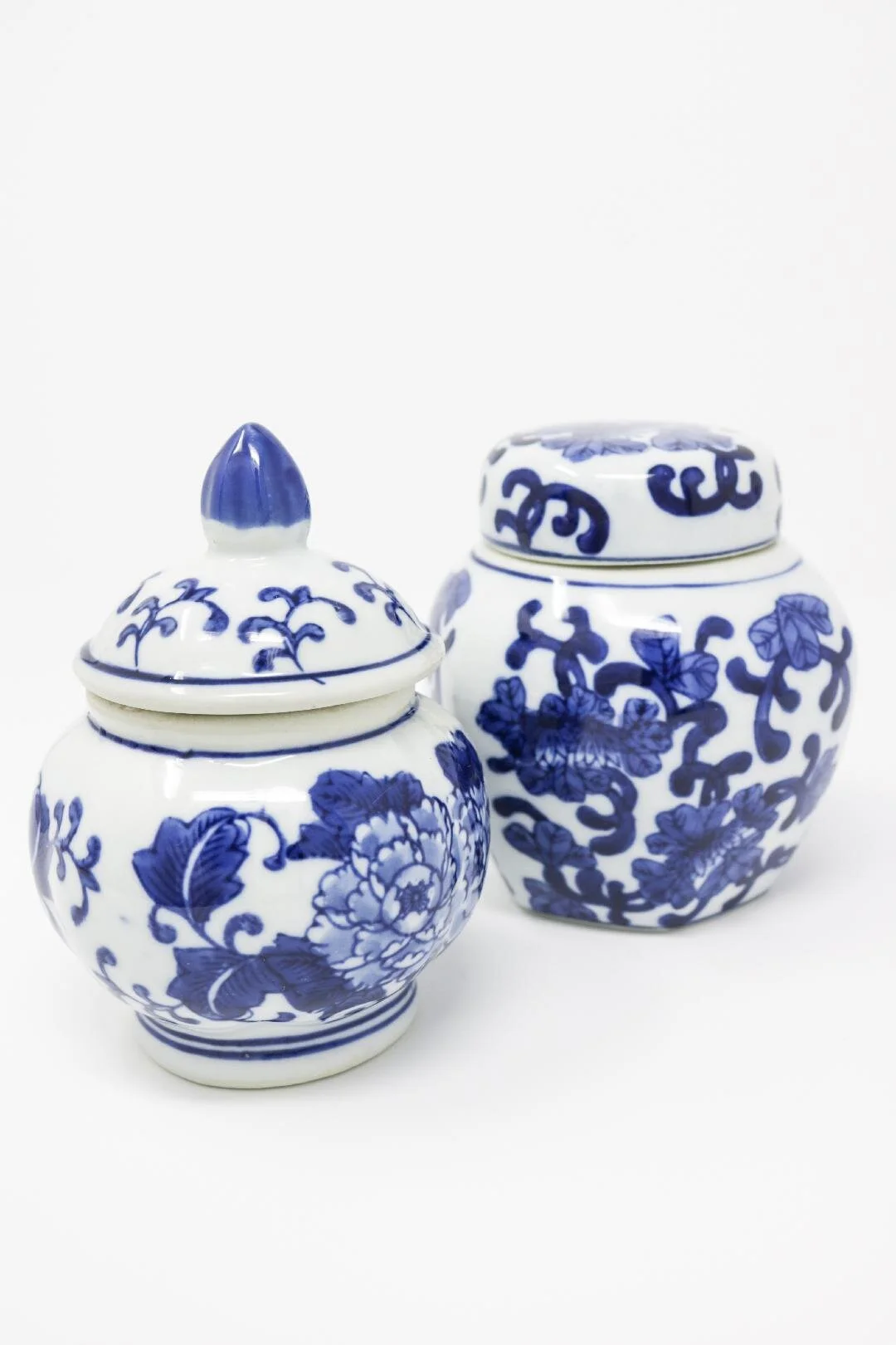 Small Blue &amp; White Ginger Jars