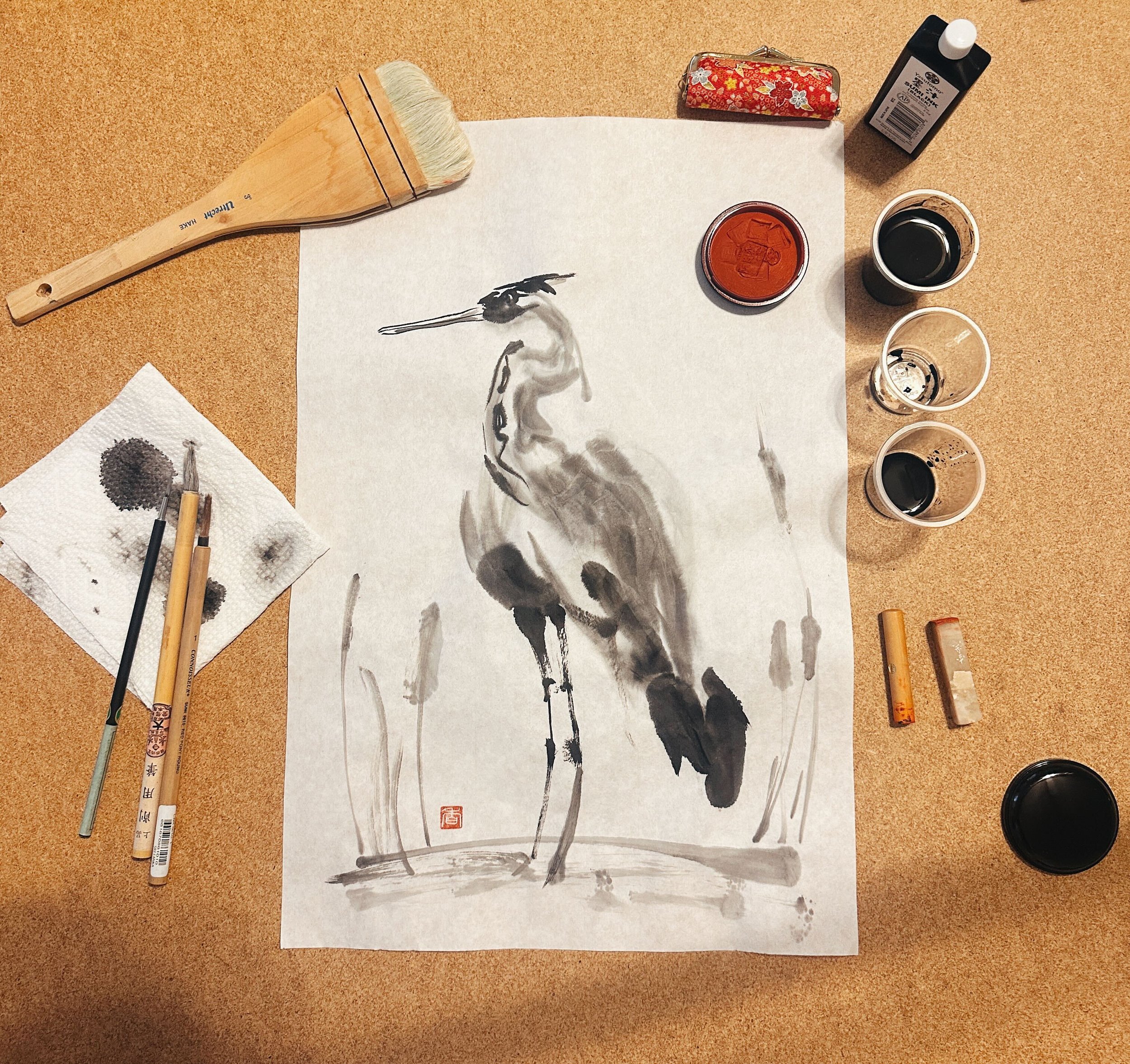 Sumi e Japanese Ink Painting with Kaori Fairbourn