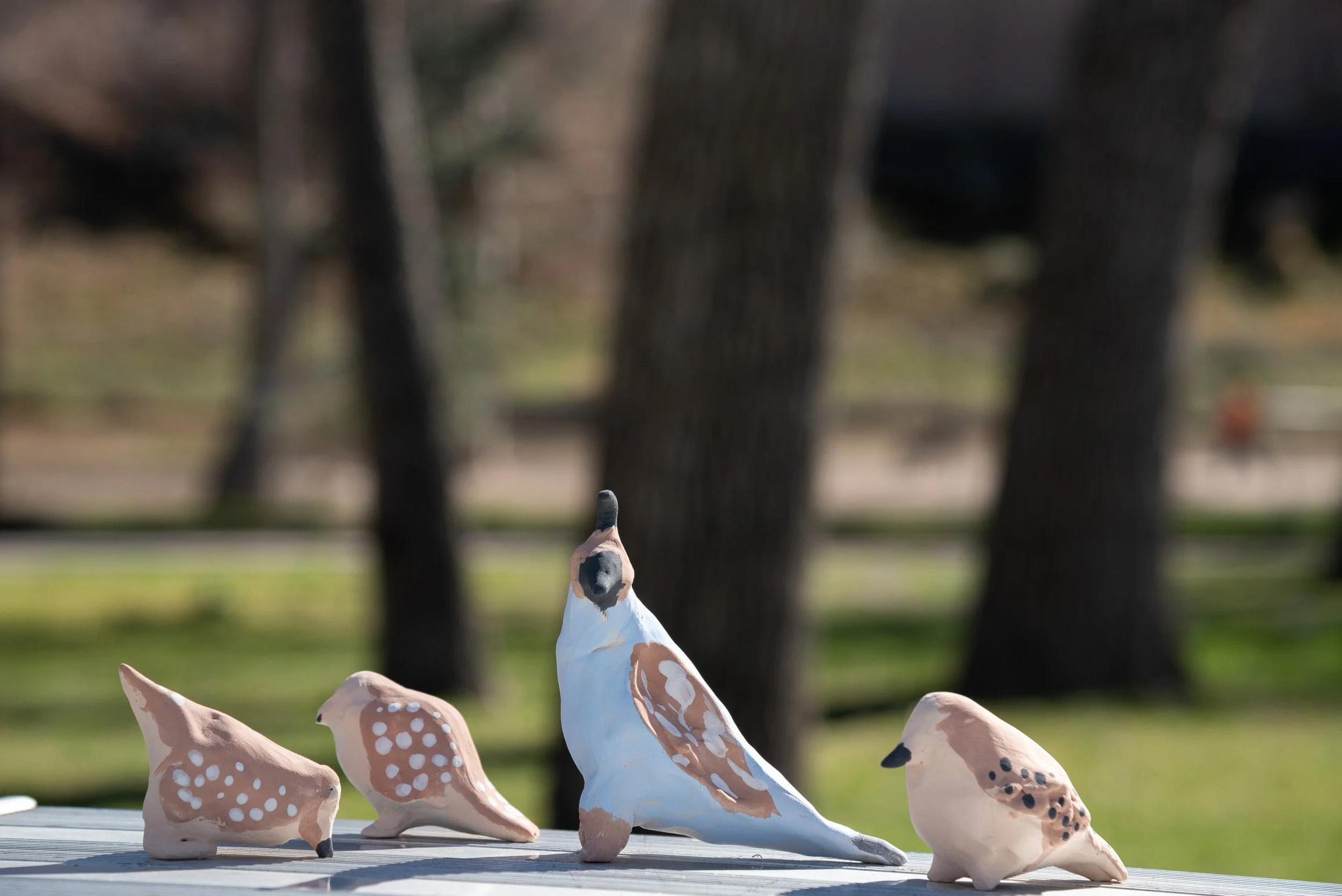 Ceramic Bird Sculptures at Tracy Aviary Nature Center with Griffin Hale