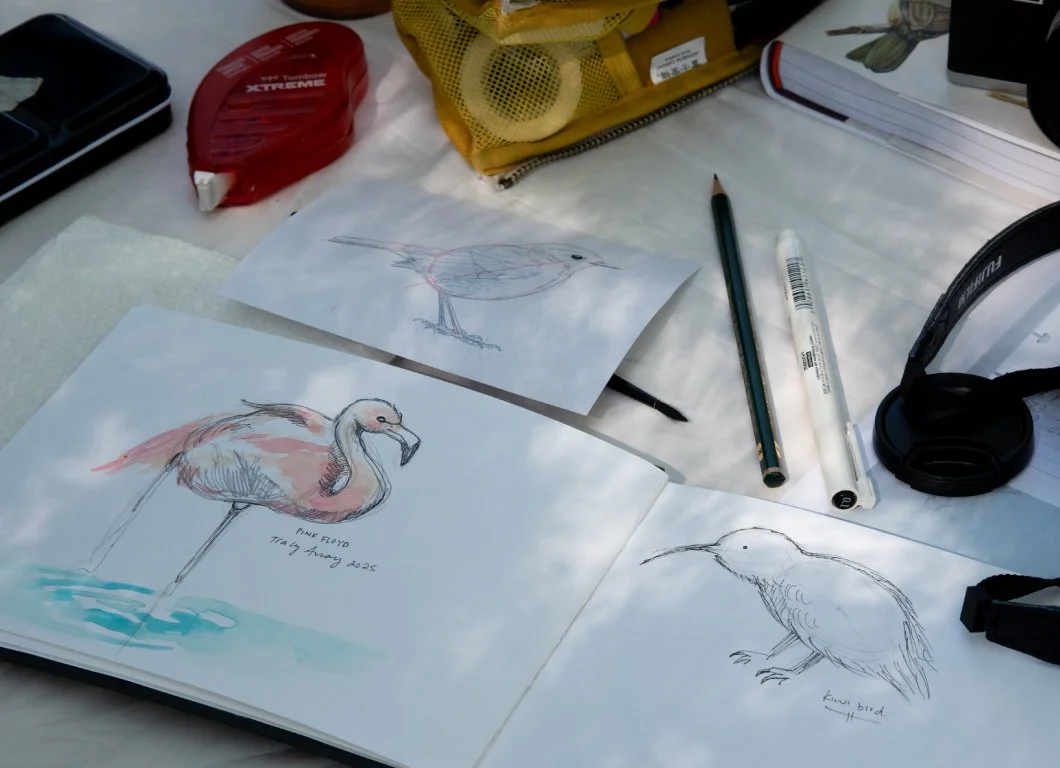 Fieldsketching &amp; Watercolor at Tracy Aviary