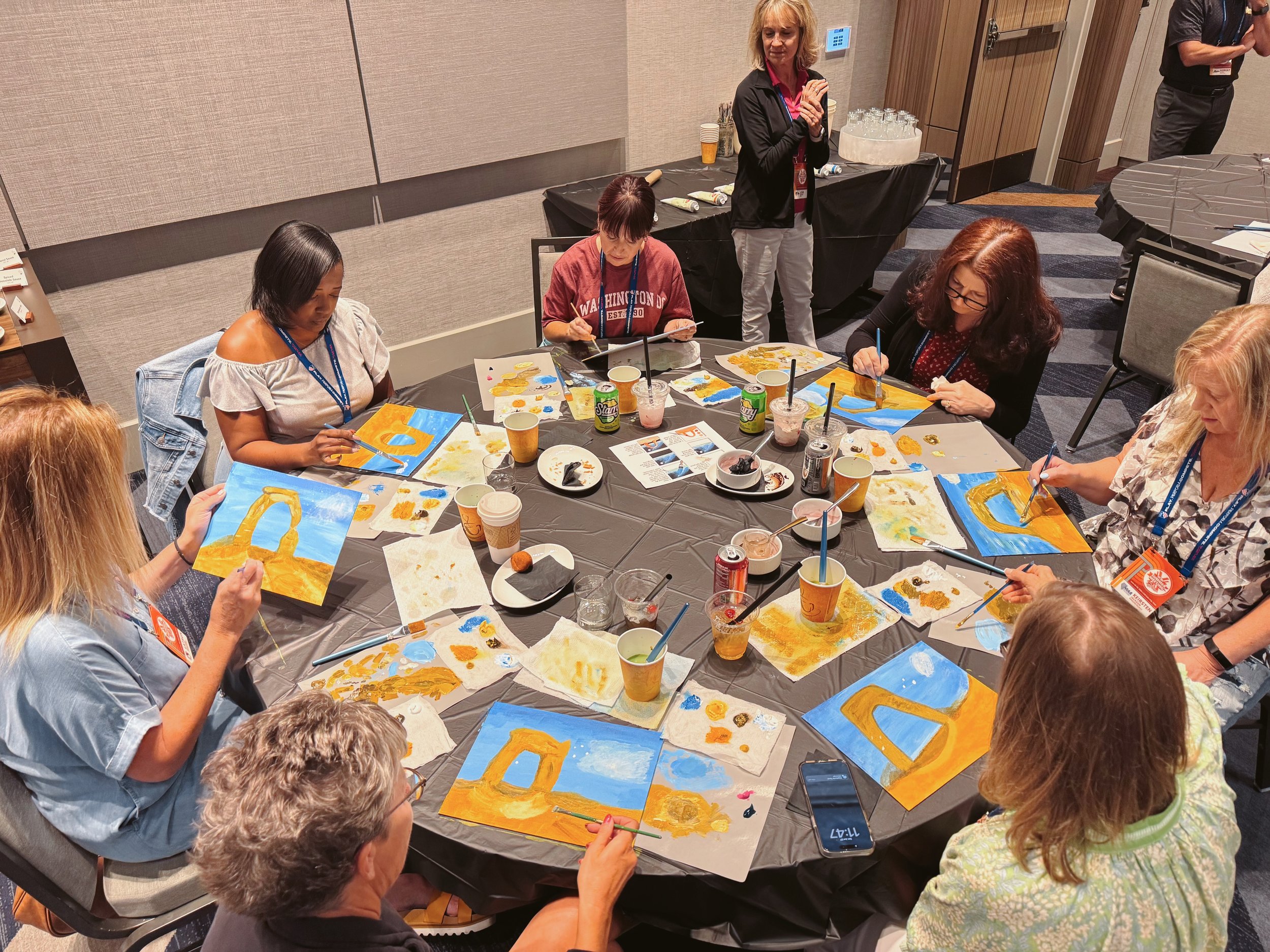 Did you know we lead art activities for private events? 

Whether you want to book out the studio for a birthday party or bring us to your office for a team-building activity, we love helping groups get creative together. 

Painting, pottery, or some