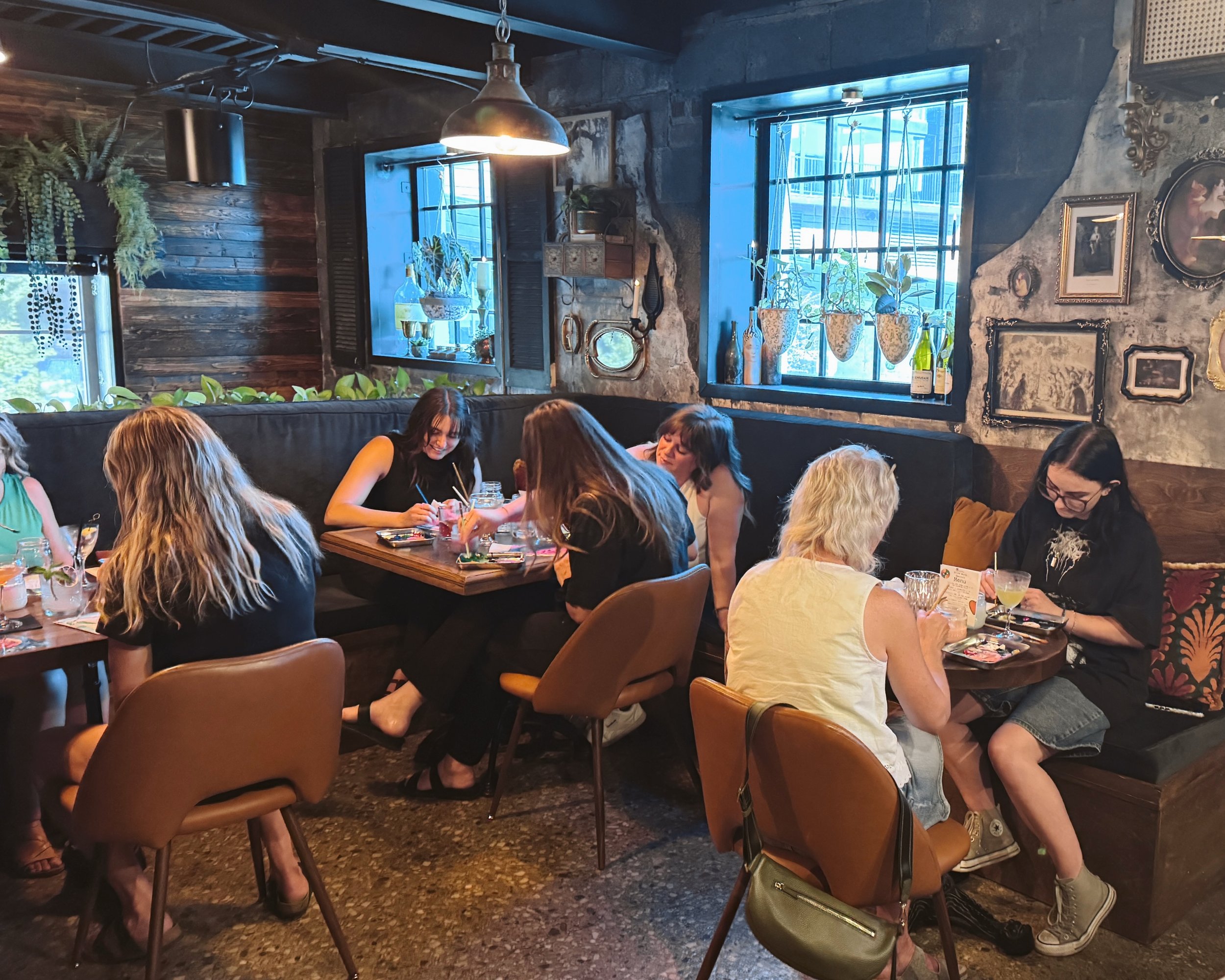 We love @melancholyslc on a Sunday! Great drinks, a beautiful atmosphere, and a relaxed afternoon painting cocktail still lifes. This Sunday (8/16) we&rsquo;re working in watercolors, and we&rsquo;ll have all the materials and templates you need to j