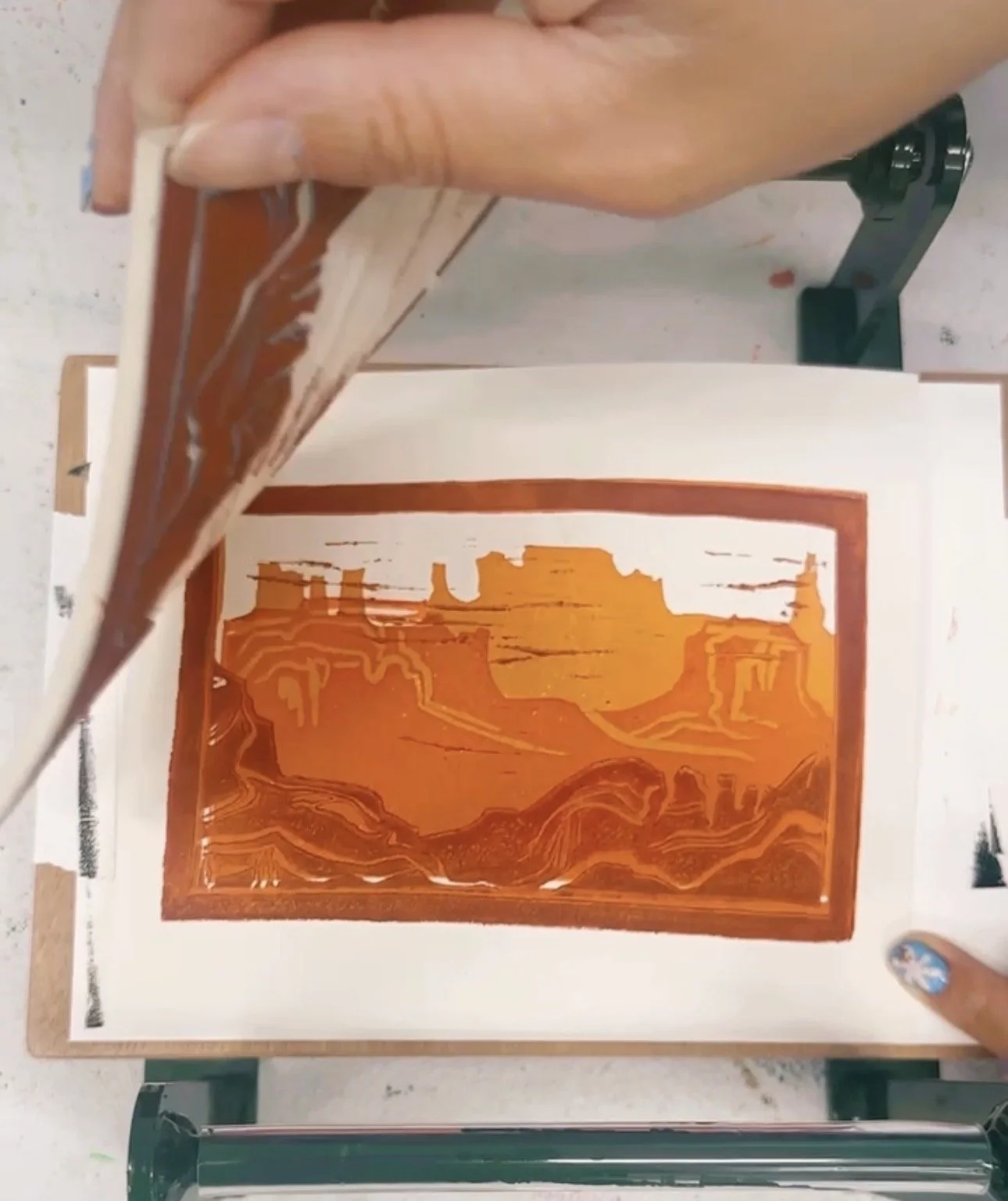 Layering Landscapes in Linoleum Workshop with Kay Fairbourn