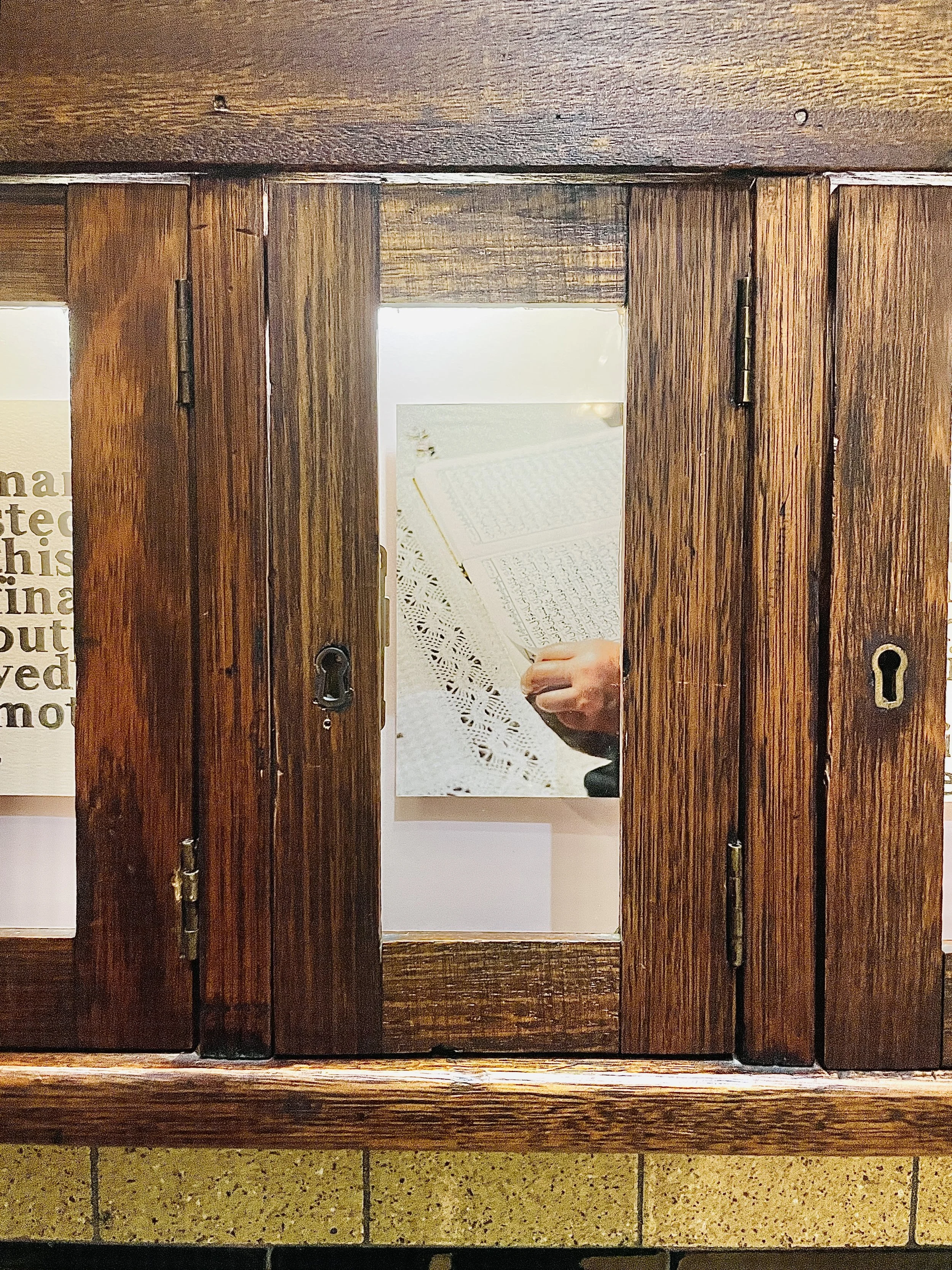 ‘drawings, photographs and printed materials from personal archives compiled over 19 of 20 consecutive days’ Photographed by Shell Odgers