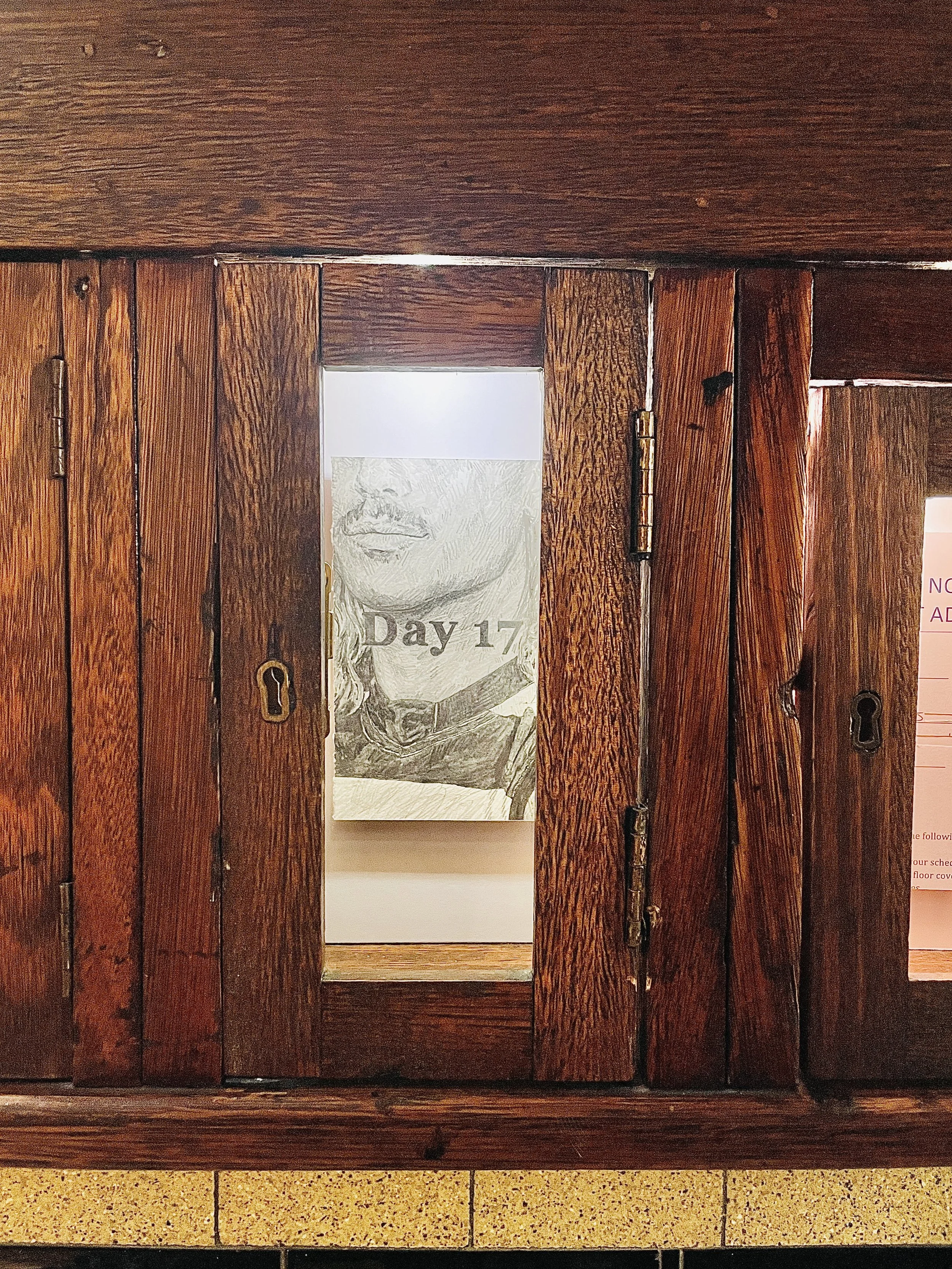 ‘drawings, photographs and printed materials from personal archives compiled over 19 of 20 consecutive days’ Photographed by Shell Odgers