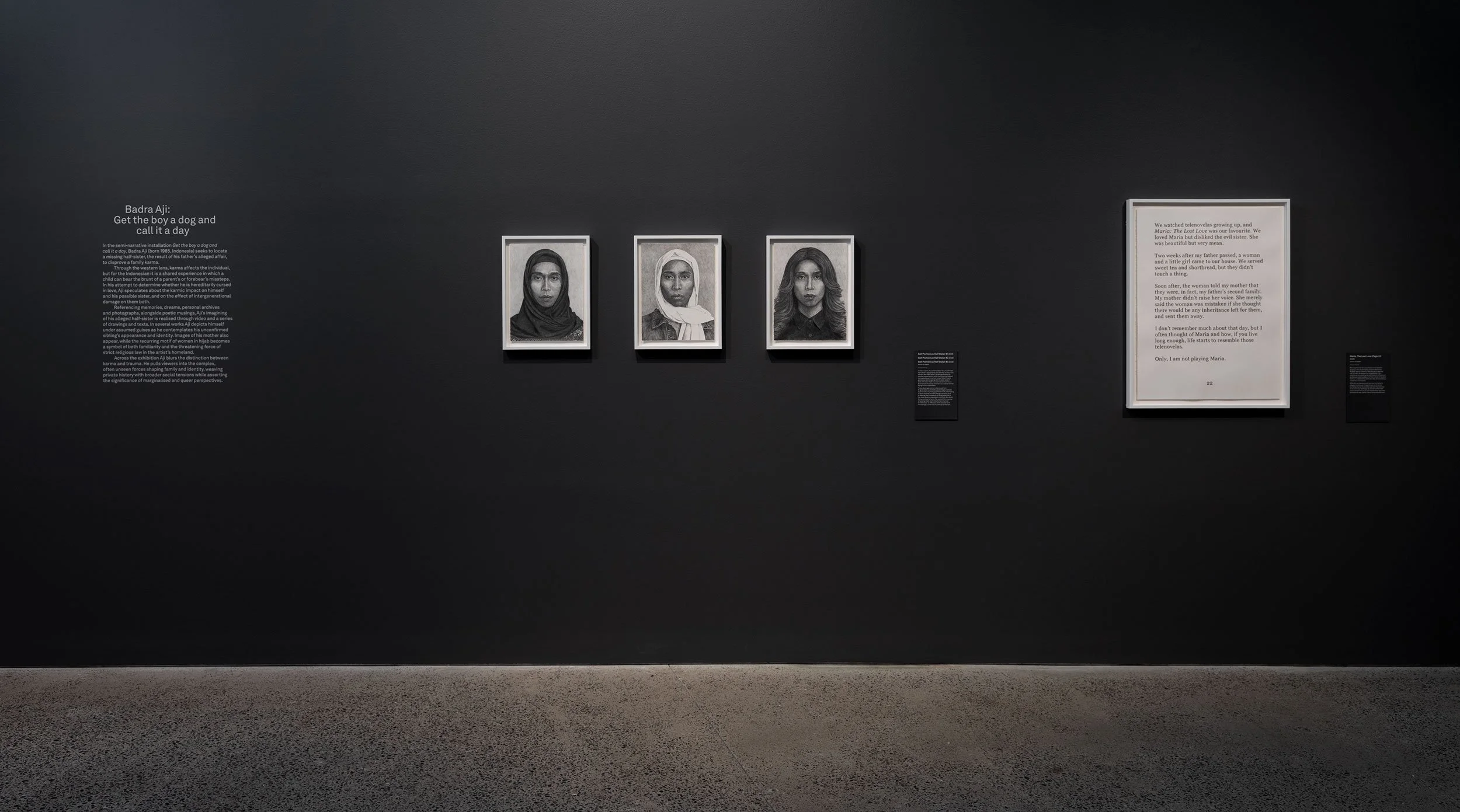  Installation view,  Badra Aji: Get the boy a dog and call it a day , 2026, Heide Museum of Modern Art, photograph: Christian Capurro 