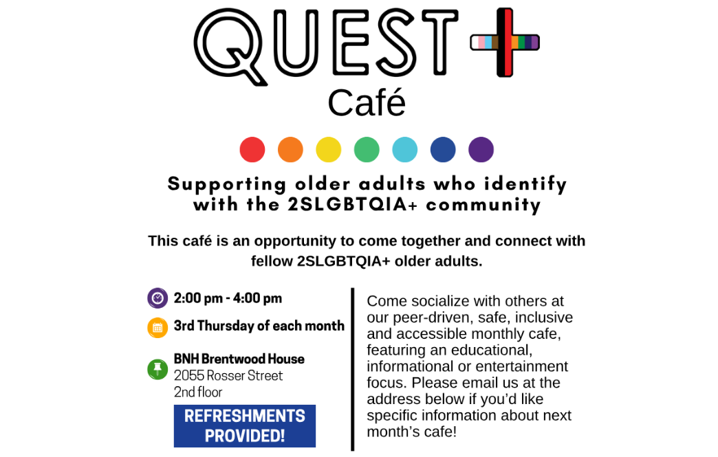 QUEST+ CafΓ© for 2SLGBTQIA+ Seniors