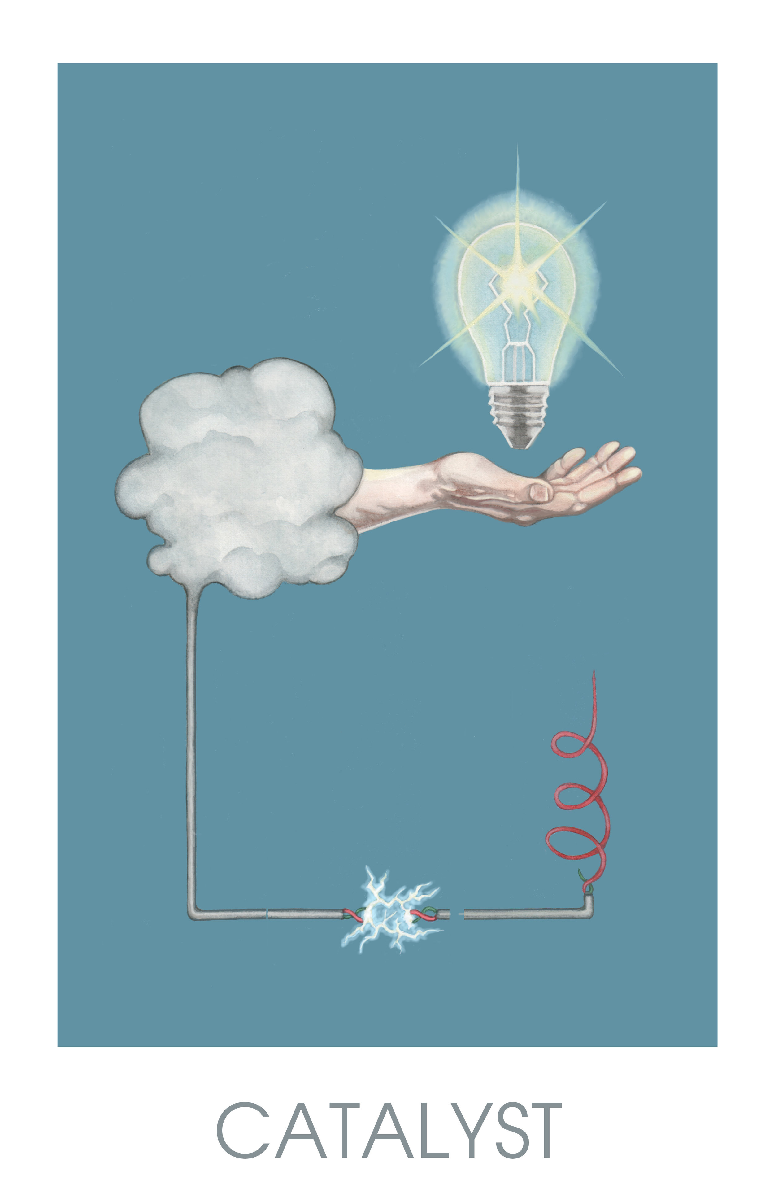 In the beginning there was light...and then something changed. A catalyst is a person, condition or event that causes a change or reaction. In a story, the catalyst sends the hero on a quest for change. Similarly, the catalyst is the spark that star