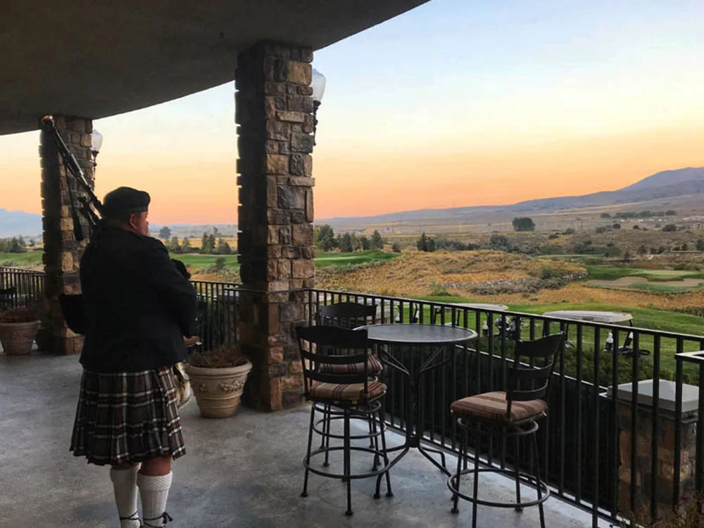 Bagpipe Player at Thanksgiving Point Golf Club