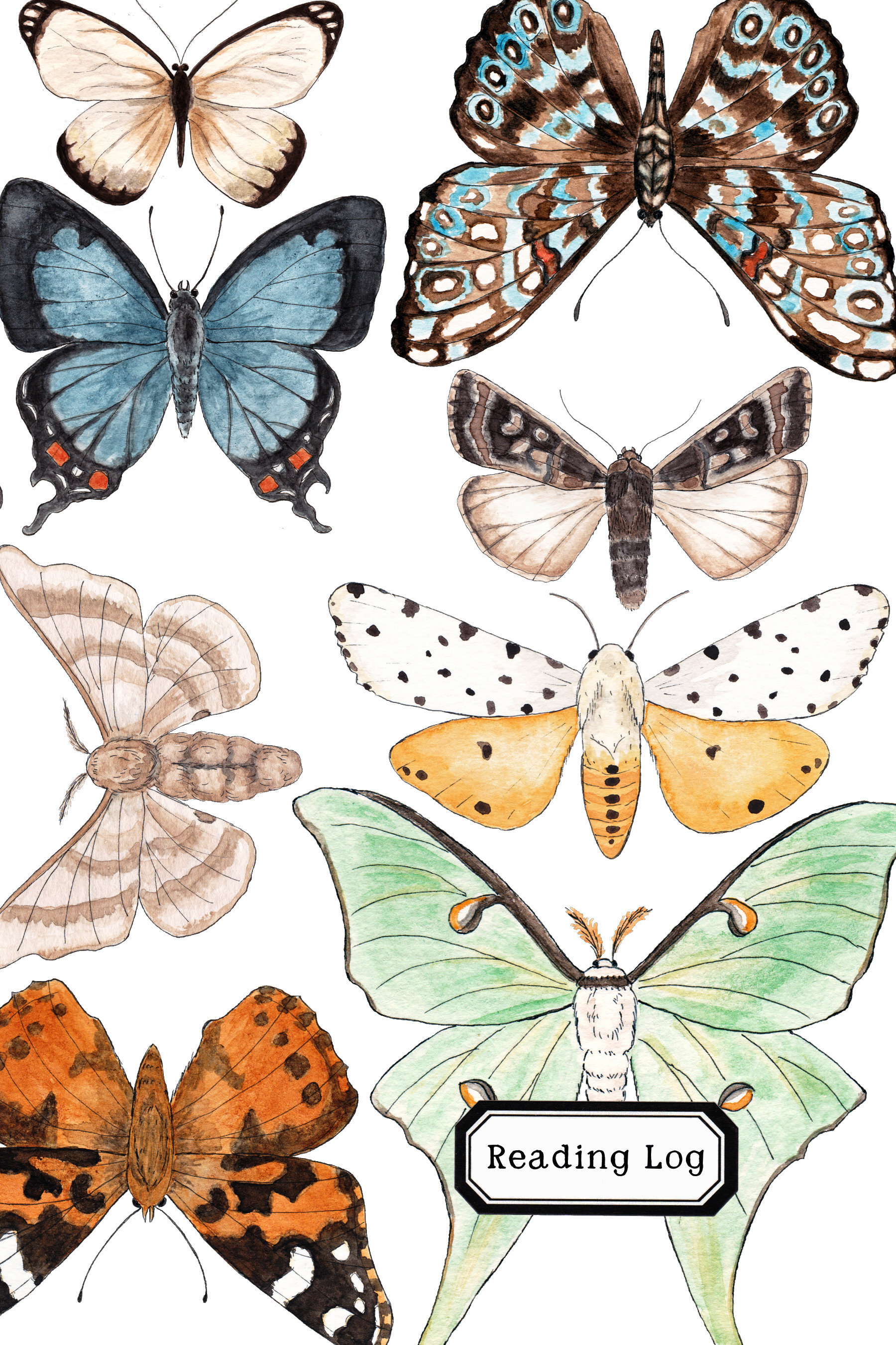 Reading Log - Moths & Butterflies Cover