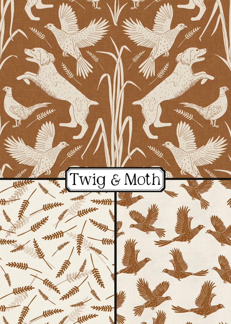 Pheasant Hunt Block Prints