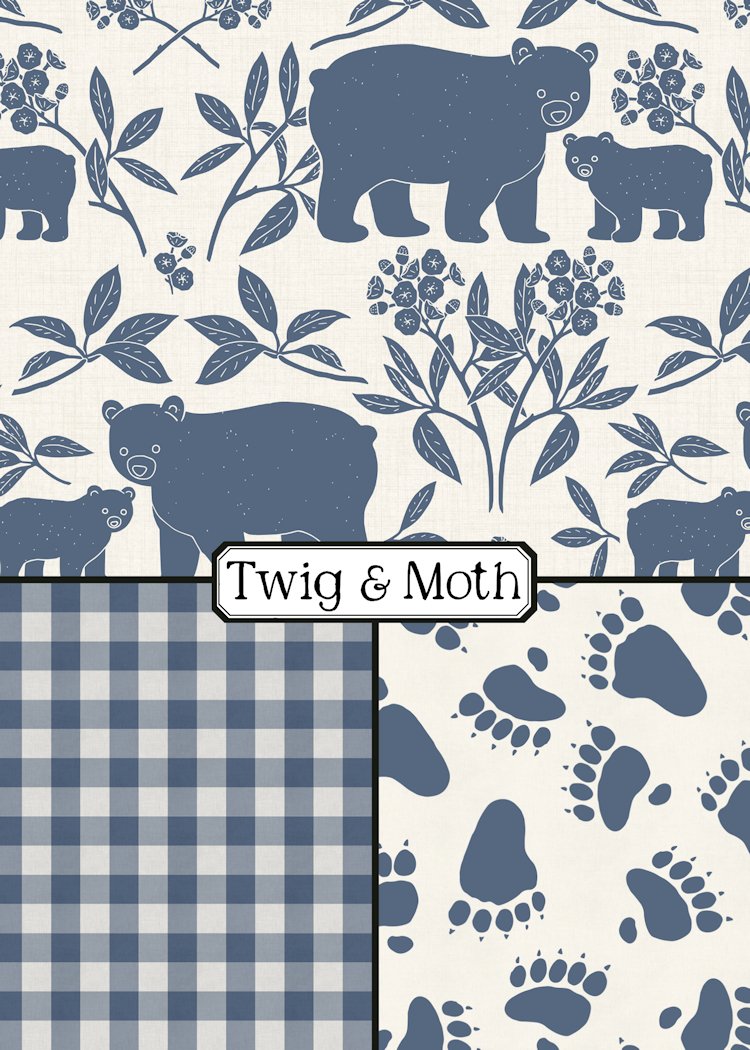 Black Bears Block Prints