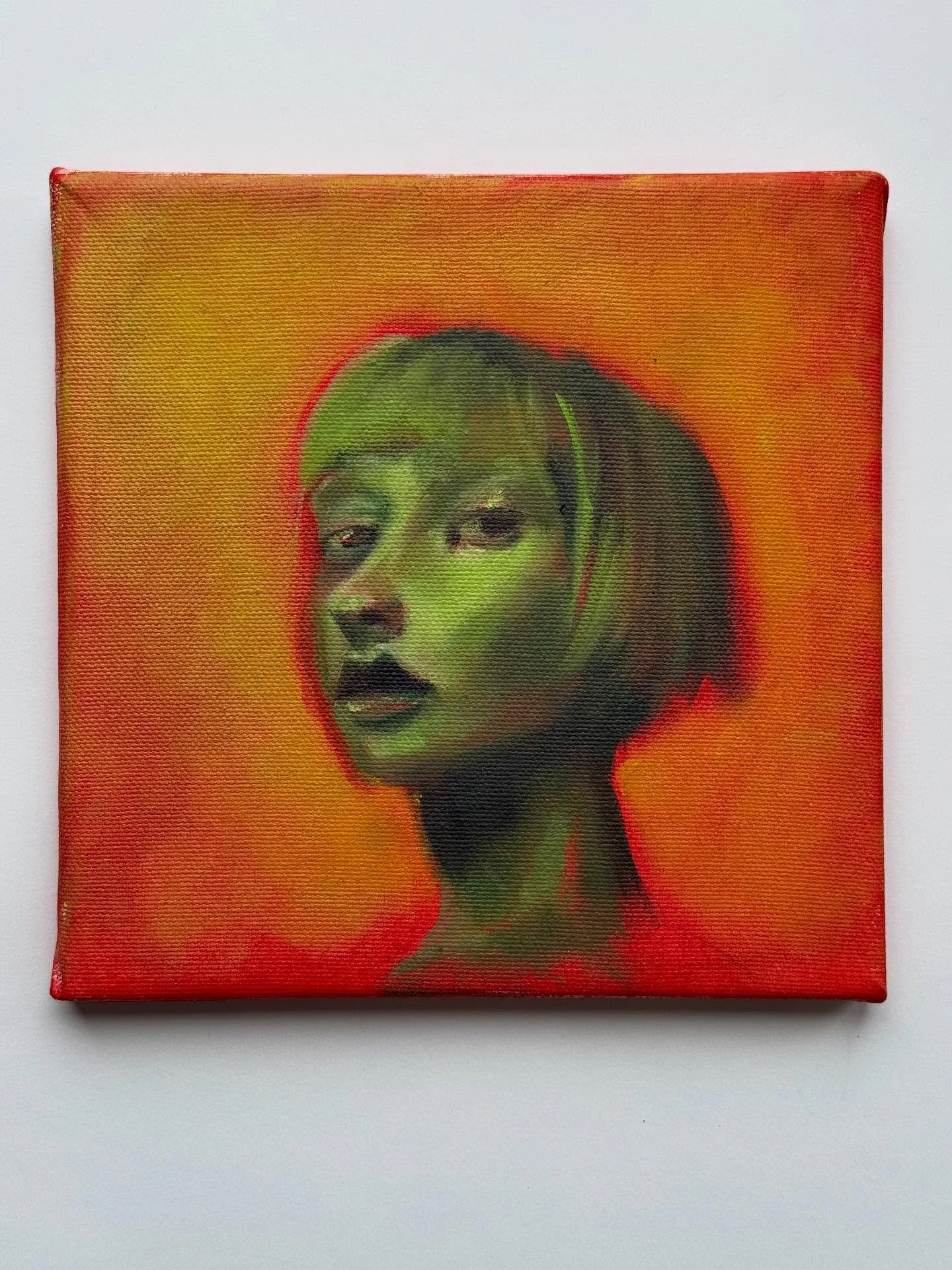 Throwback to this small study from last year. Exploring bright underpainting, green skin tone, and working quickly.

Study (green), # 2. Oil paint on acrylic primed canvas. 20 x 20 cm

Original photo by @polina.washington 

#portraitartists #nzartist