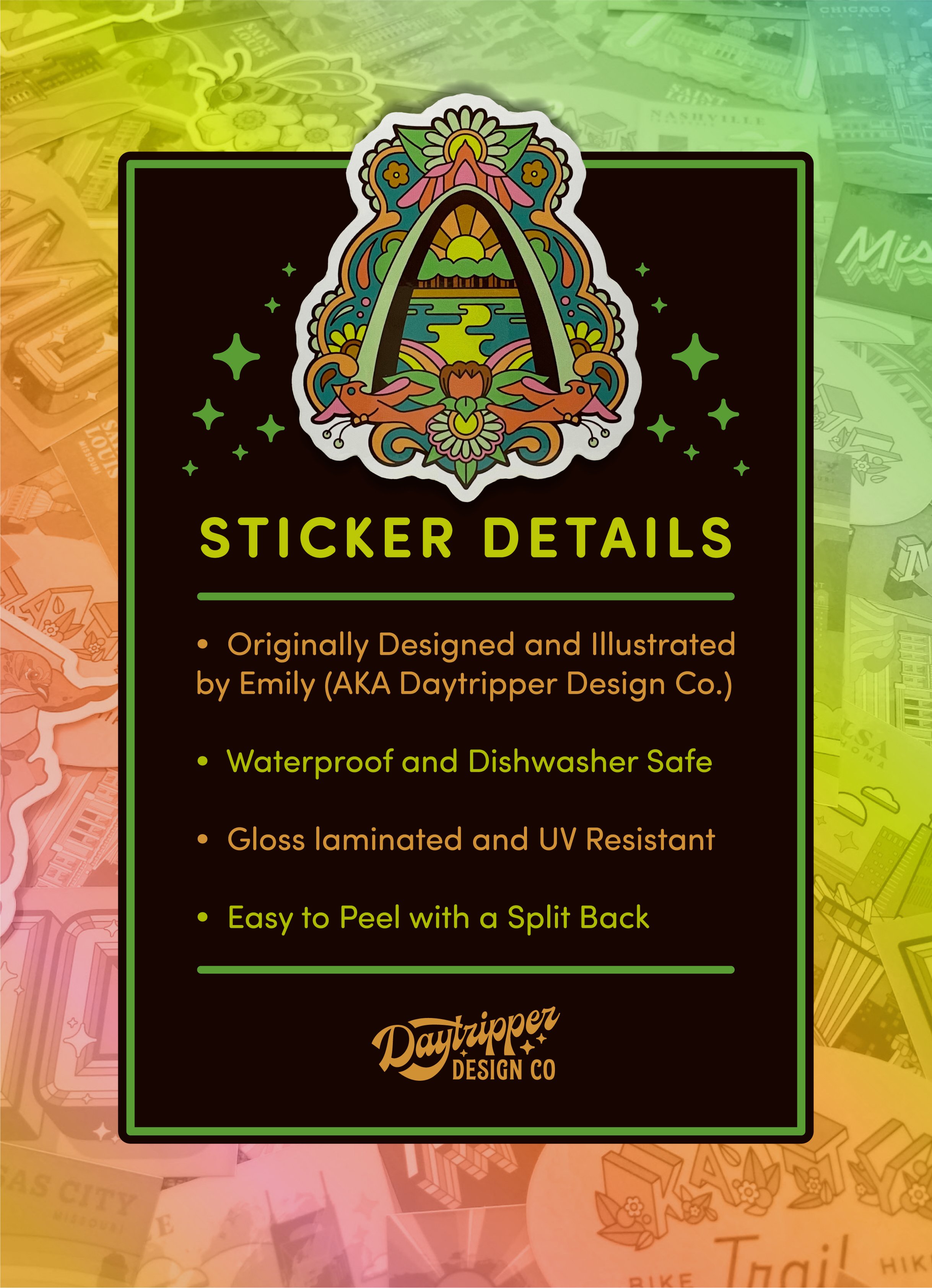 Sticker Details Infographic