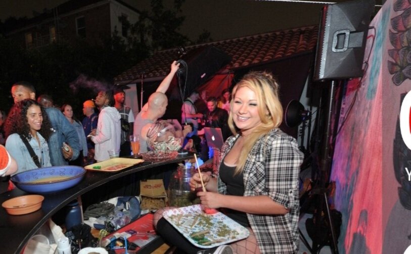 CJ Raye rolls up at the Welcome to Cannacity&nbsp;® – ‘She’s Smokin’ Event. Photographer: Michael Bezjian, Welcome to Cannacity&nbsp;® Event 2019