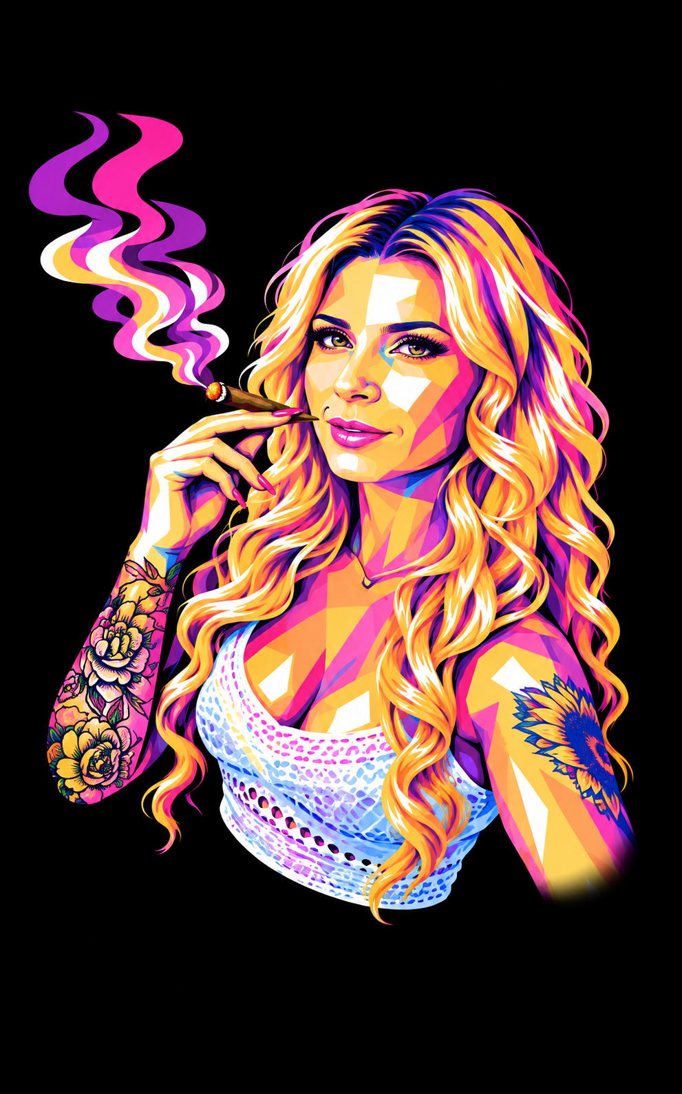 Polygonal blonde with curling smoke.png