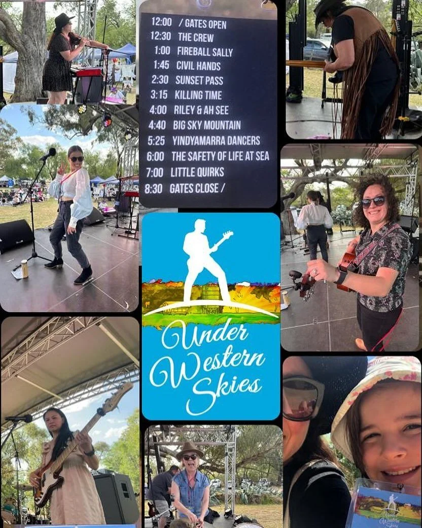 What a weekend! Thank you SO much Under Western Skies festival and everyone who came to see us. Definitely worth the 5 hour drive from Sydney! We loved every second of this 🫶🏽