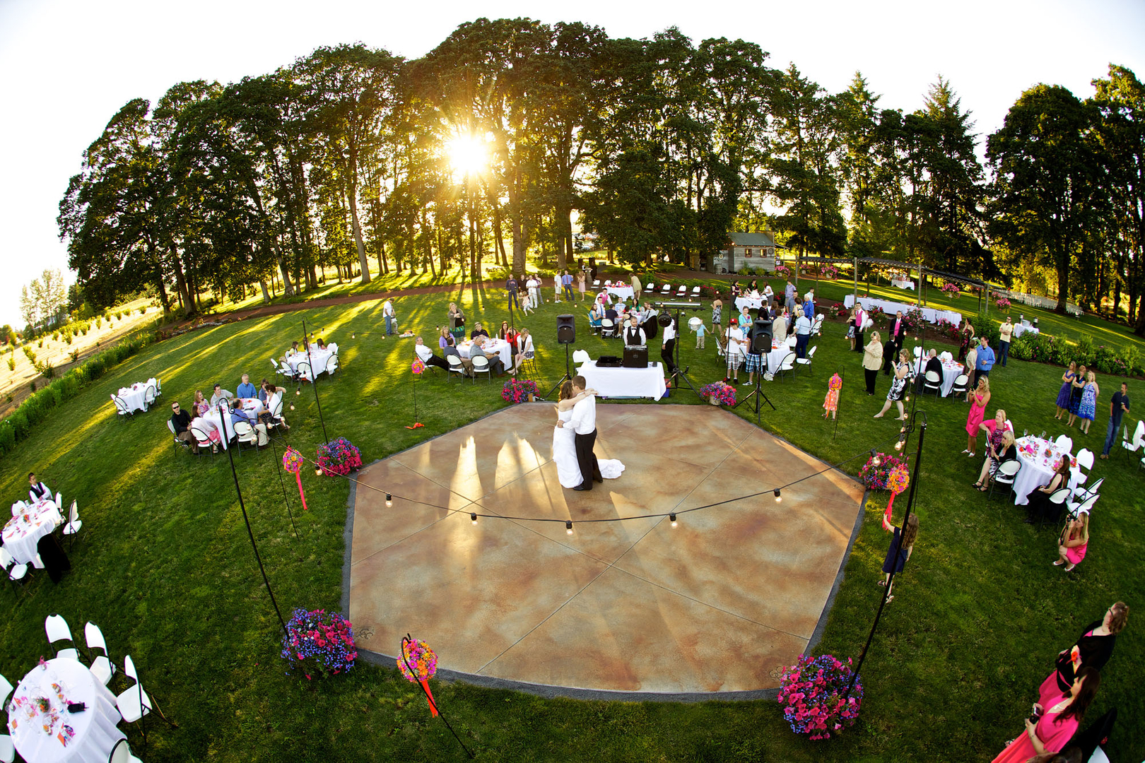 Outdoor Dance Floor & Reception Area
