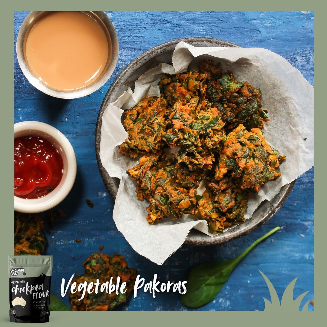 Mmmm, delicious gluten-free vegetable pakoras! The recipe is now on our website.

Our Get Farmed Pantry Range is now available in our online store!

Our Gluten-Free Panko Crumbs and Chickpea Flour are new to our range and offer an allergen-friendly a