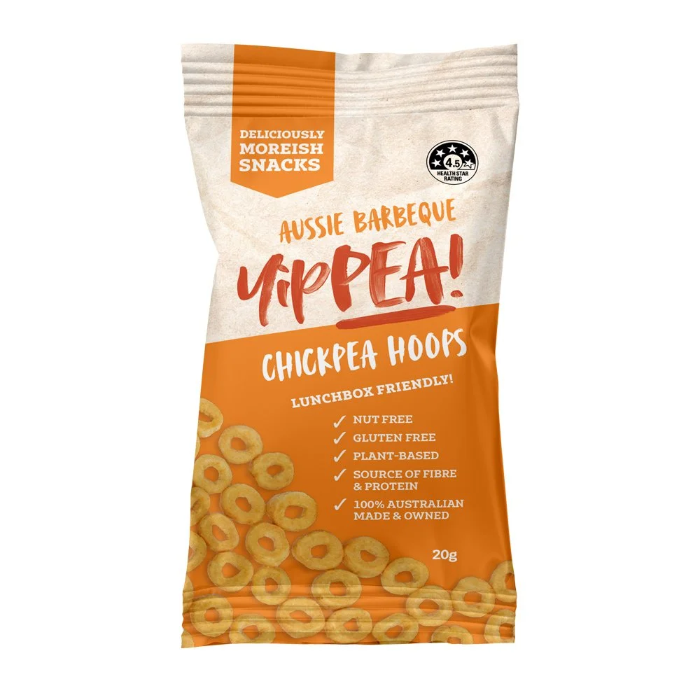 YipPEA! Aussie Barbeque Chickpea Hoops 20g