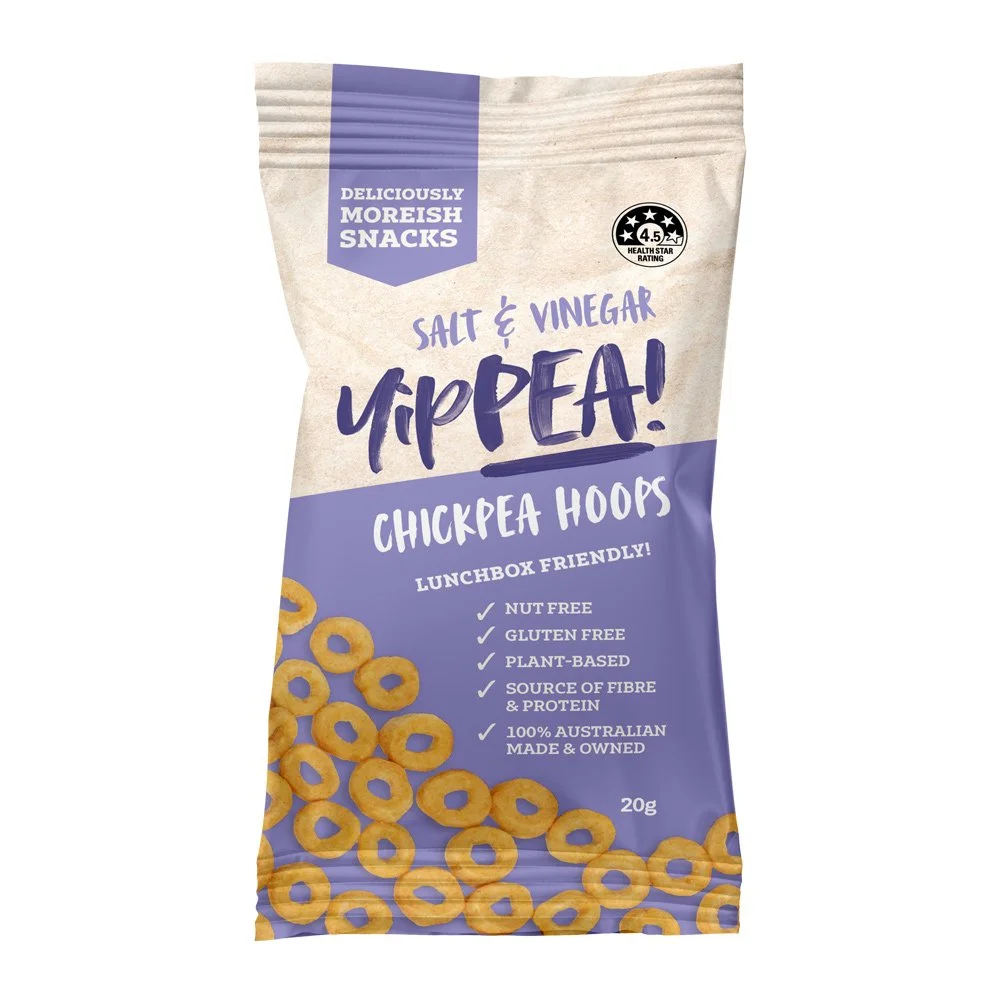 YipPEA! Salt & Vinegar Chickpea Hoops 20g