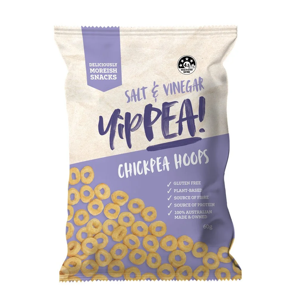 YipPEA! Salt & Vinegar Chickpea Hoops – 6 pack