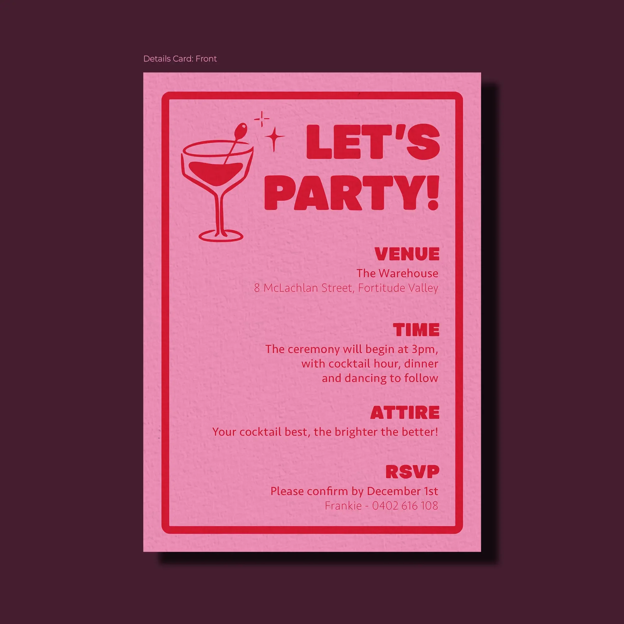 Wedding Sationery_Invitation_Party Time_PINK RED_E.webp