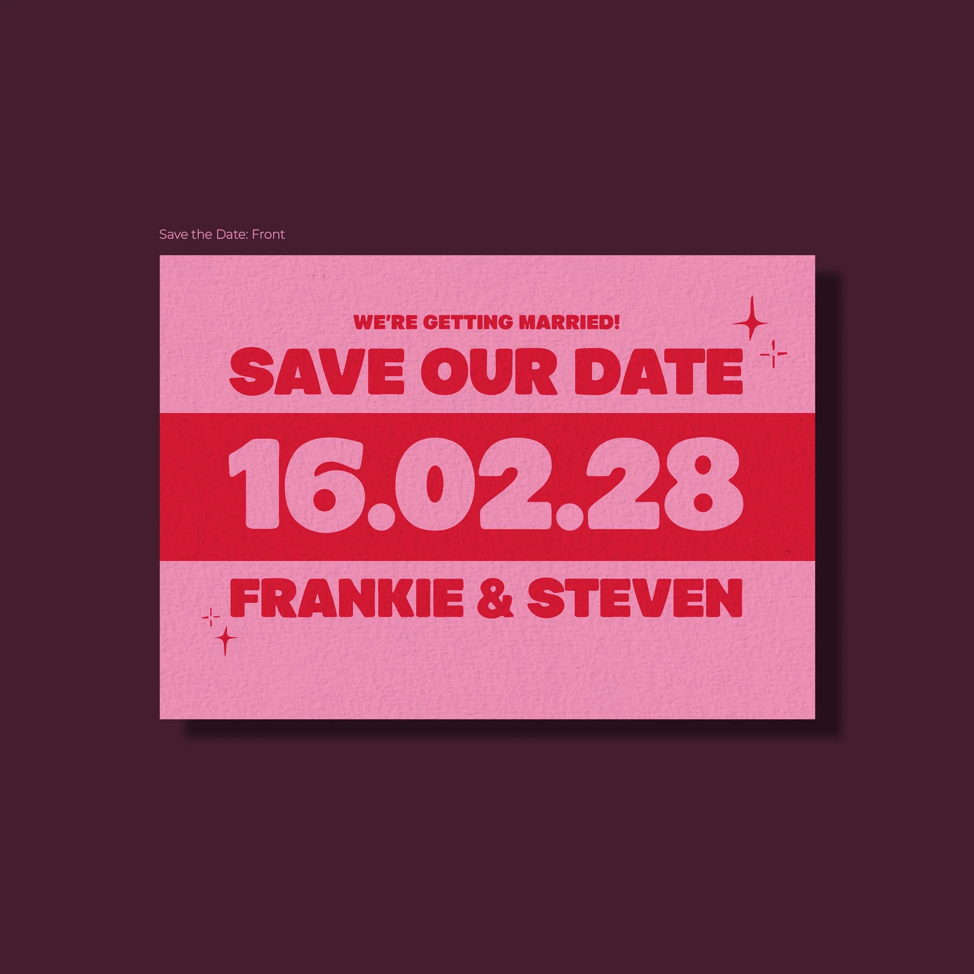 Wedding Sationery_Save the Date_Party Time_PINK RED_B.jpg