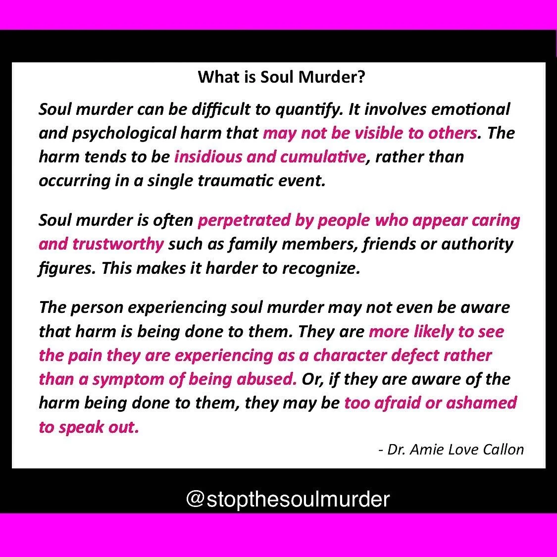What is Soul Murder?