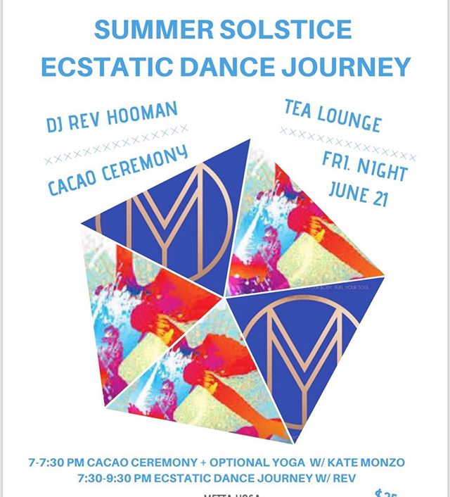 In light of Summer Solstice, we are thrilled to offer an Ecstatic Dance Journey for the community members of Marin as a way to celebrate the fullness of life on the longest day of the year.  Join us next Friday the 21st @mettayogamarin ❤️.
.
A lot of